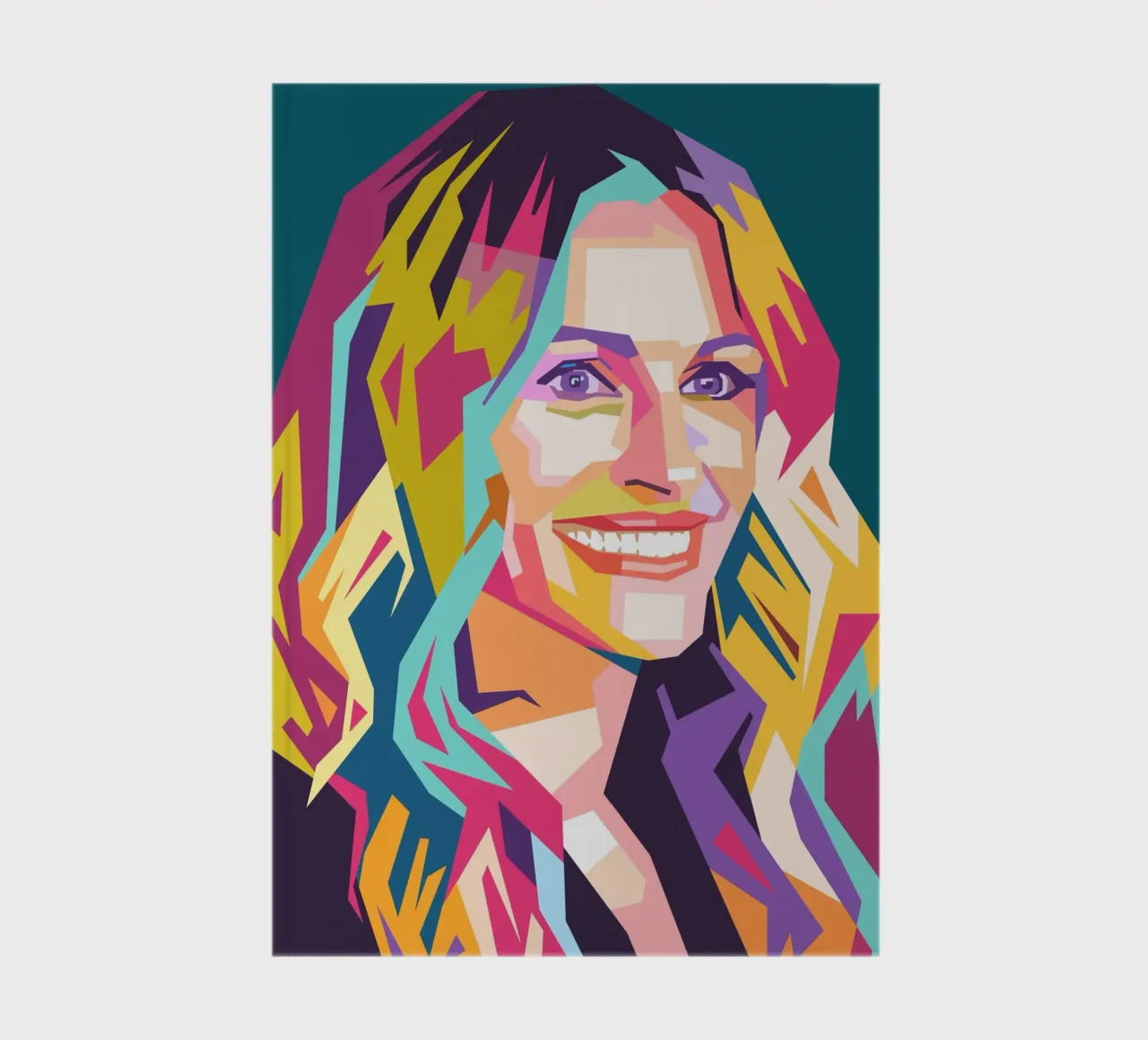 Julia Roberts pop art portrait notebook by Hantamrata