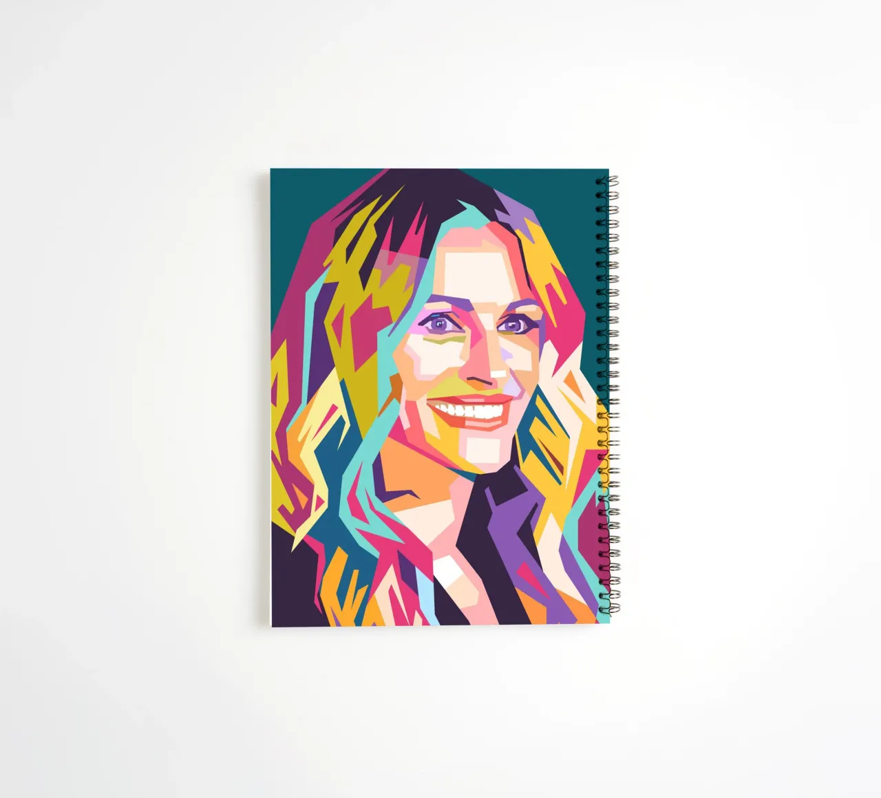 Julia Roberts pop art portrait spiral notebook by Hantamrata
