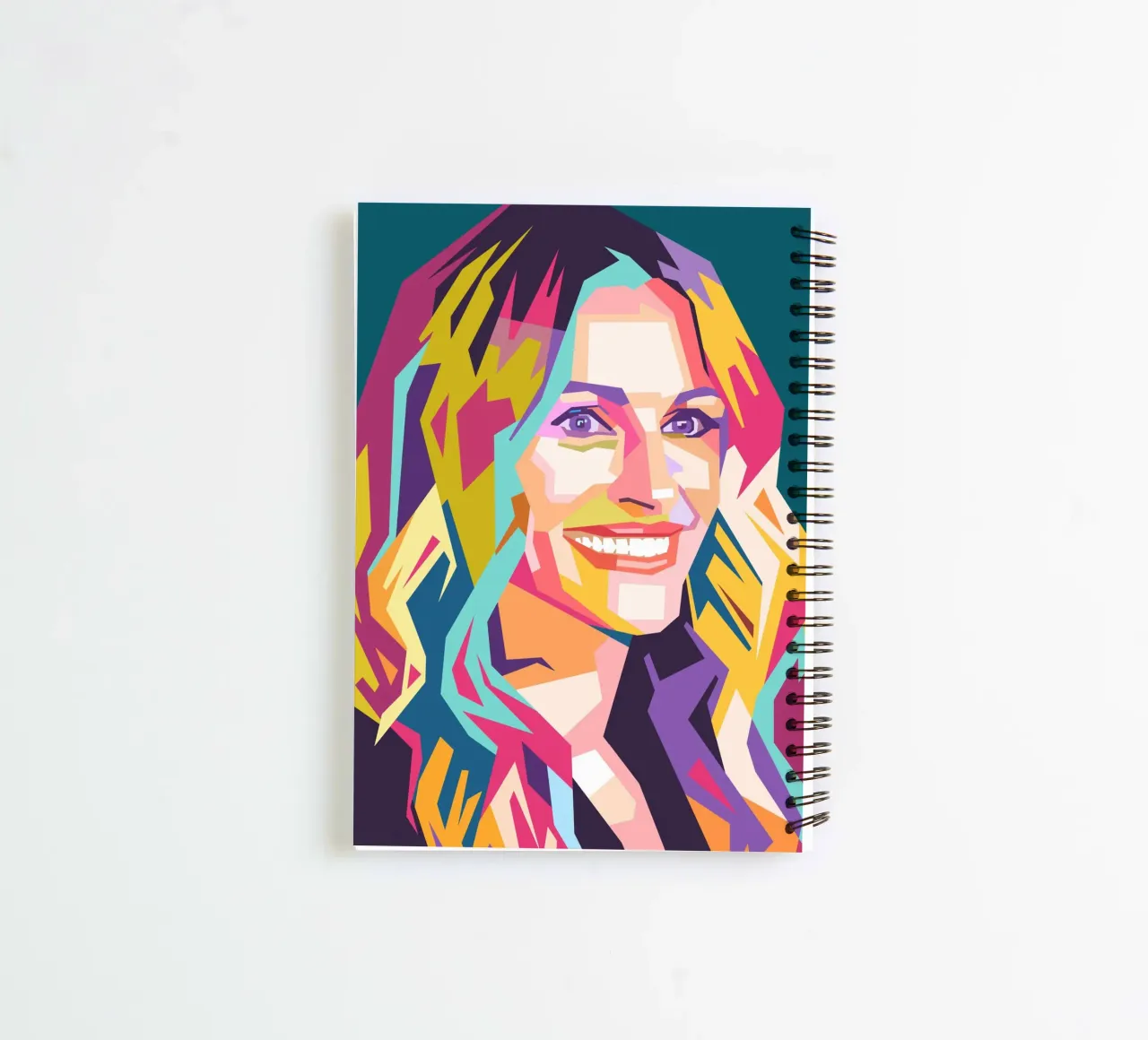 Julia Roberts pop art portrait spiral notebook by Hantamrata