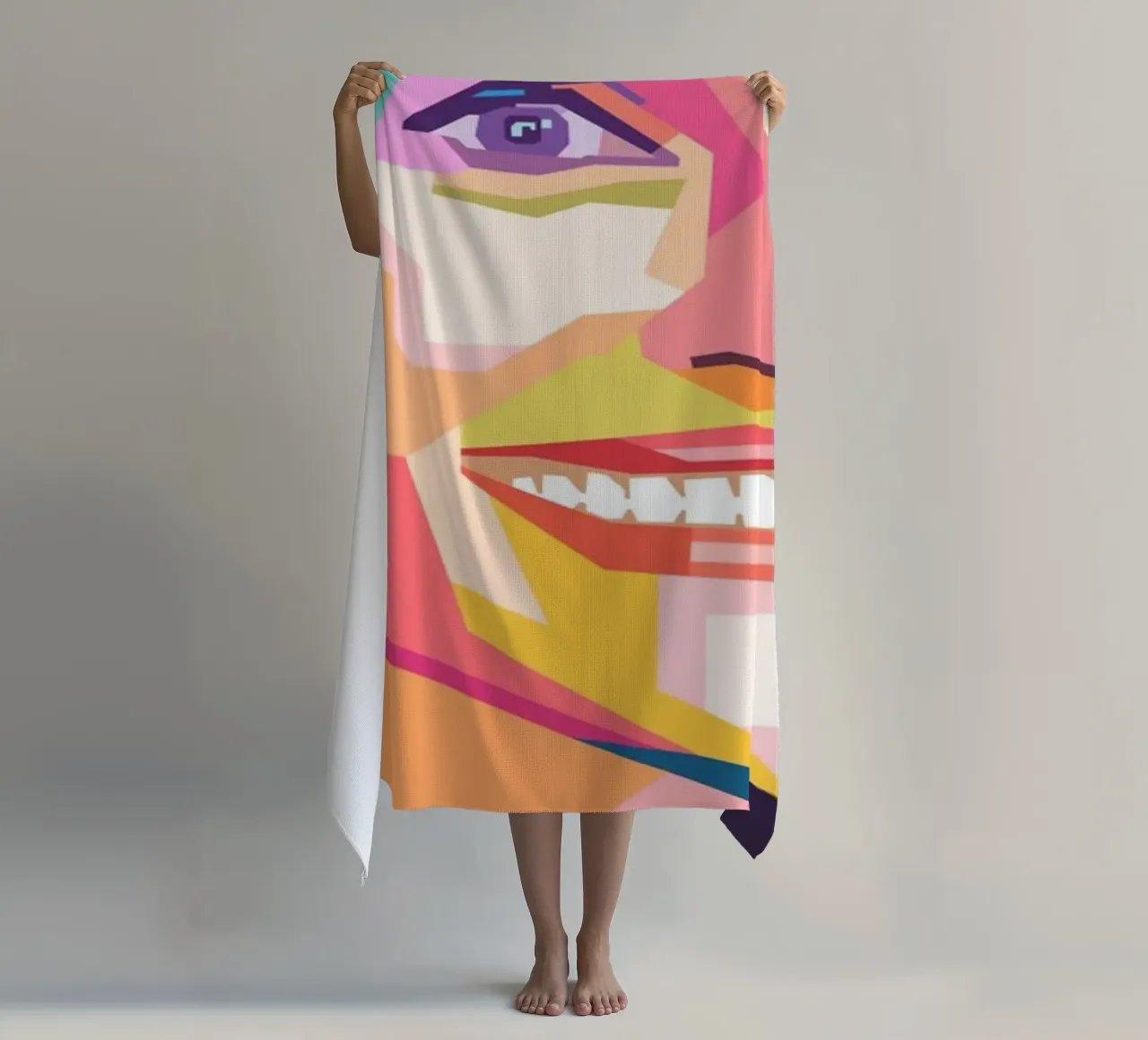 Ritratto pop art di Julia Roberts telo mare da Hantamrata
