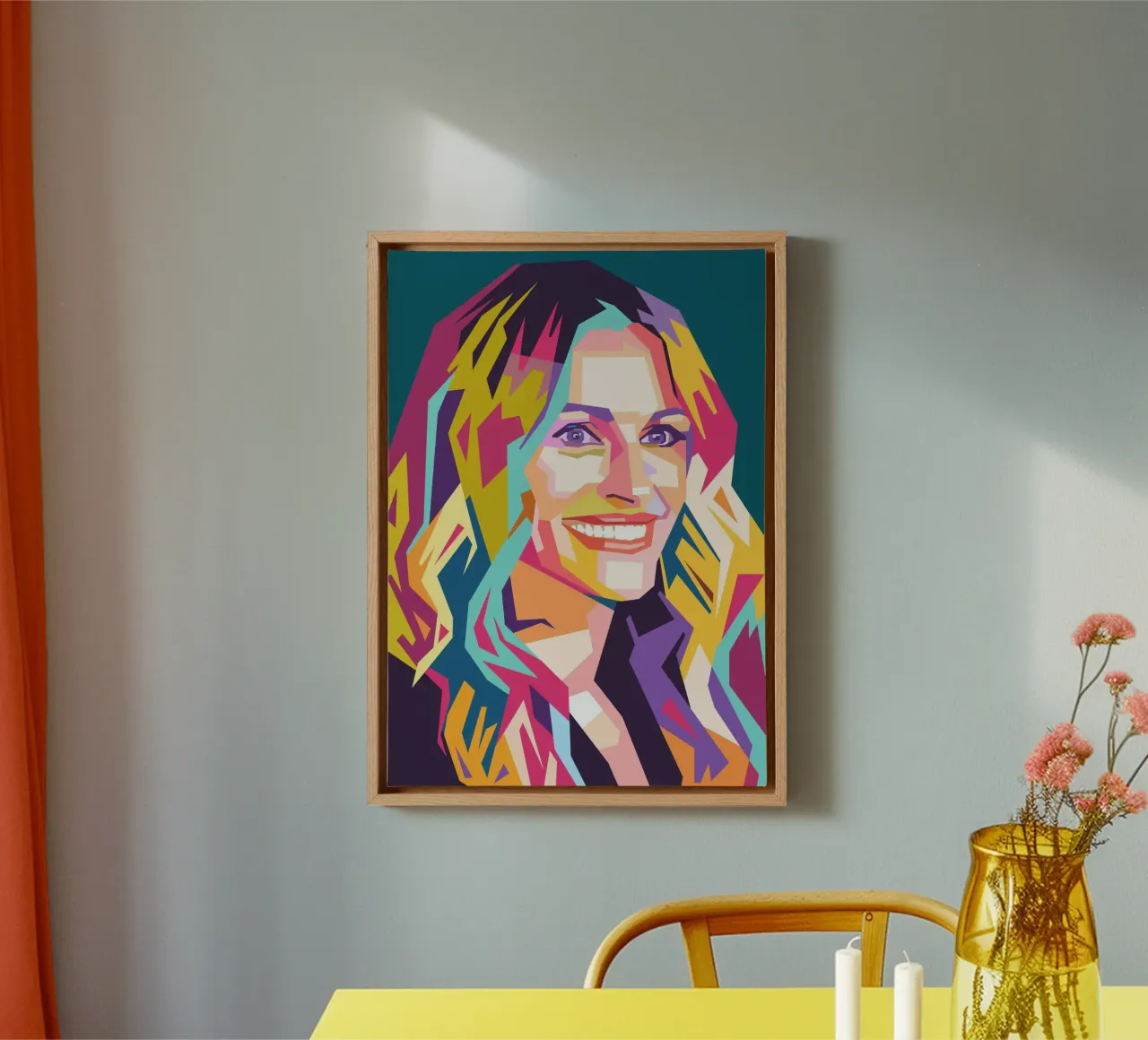 Julia Roberts pop art portrait canvas by Hantamrata