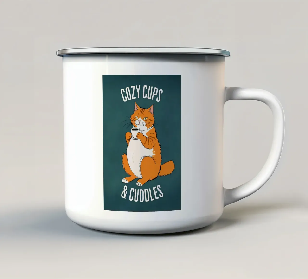 Tazze da caffè per gatti tazza in smalto da Bartosz Powalka