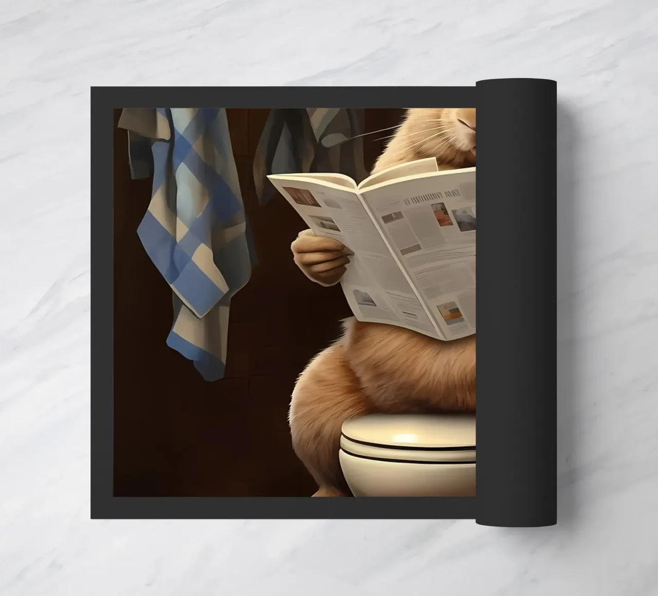 Giornale da toilette per coniglietti grassi zerbino da Adrian Patel