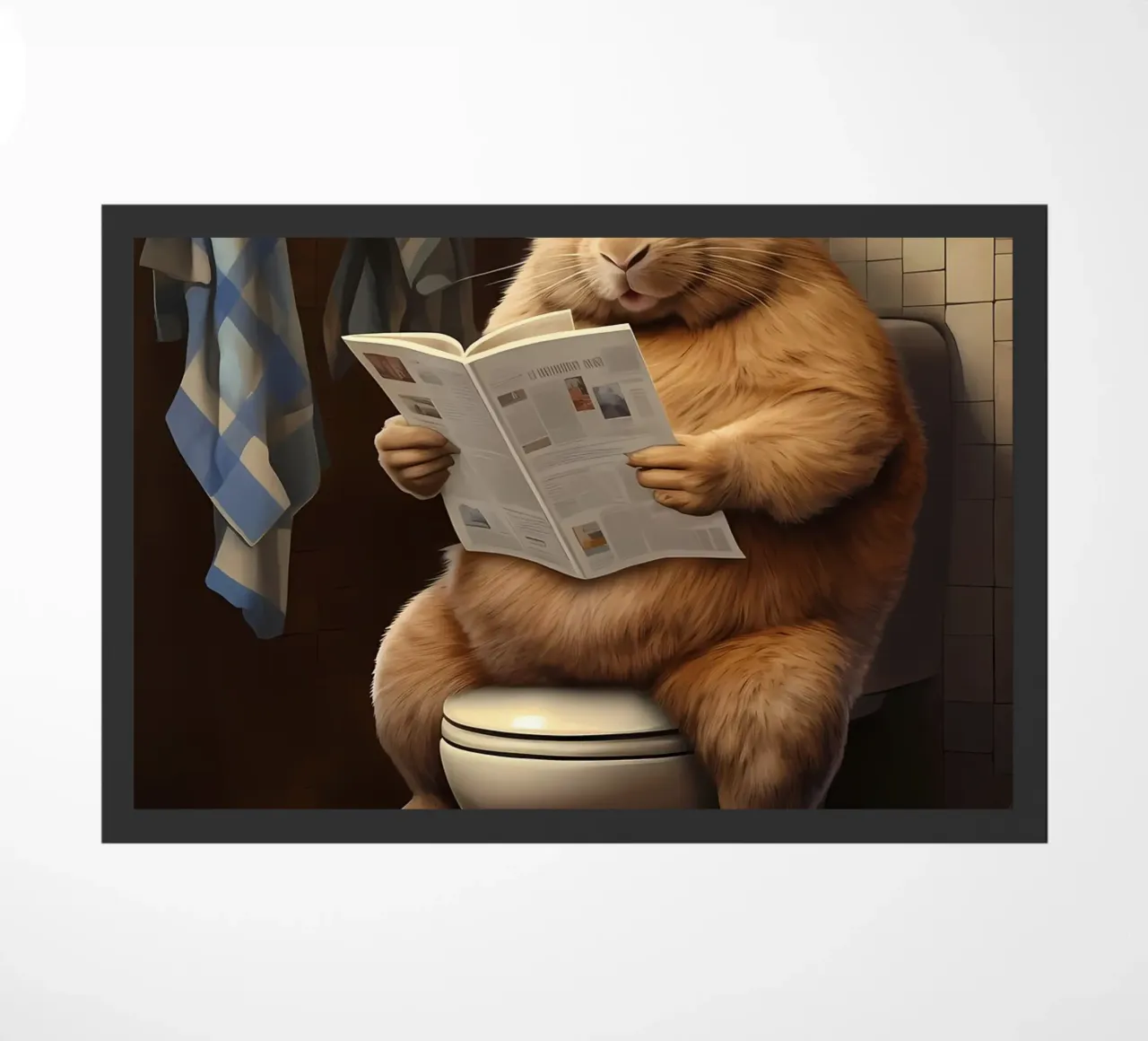 Giornale da toilette per coniglietti grassi zerbino da Adrian Patel