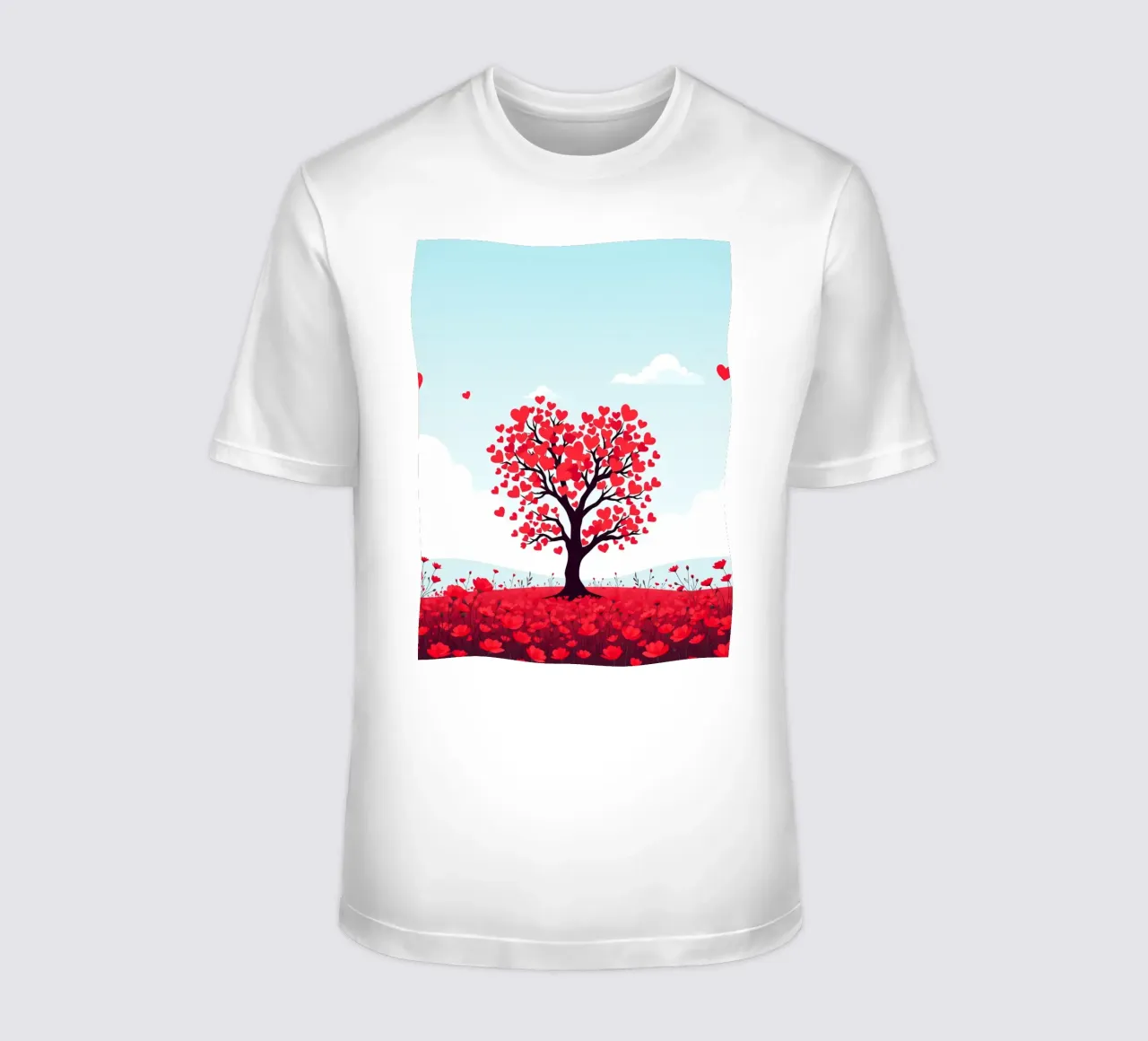 Un albero vivace ornato da foglie a forma di cuore t-shirt da DesignDoodle