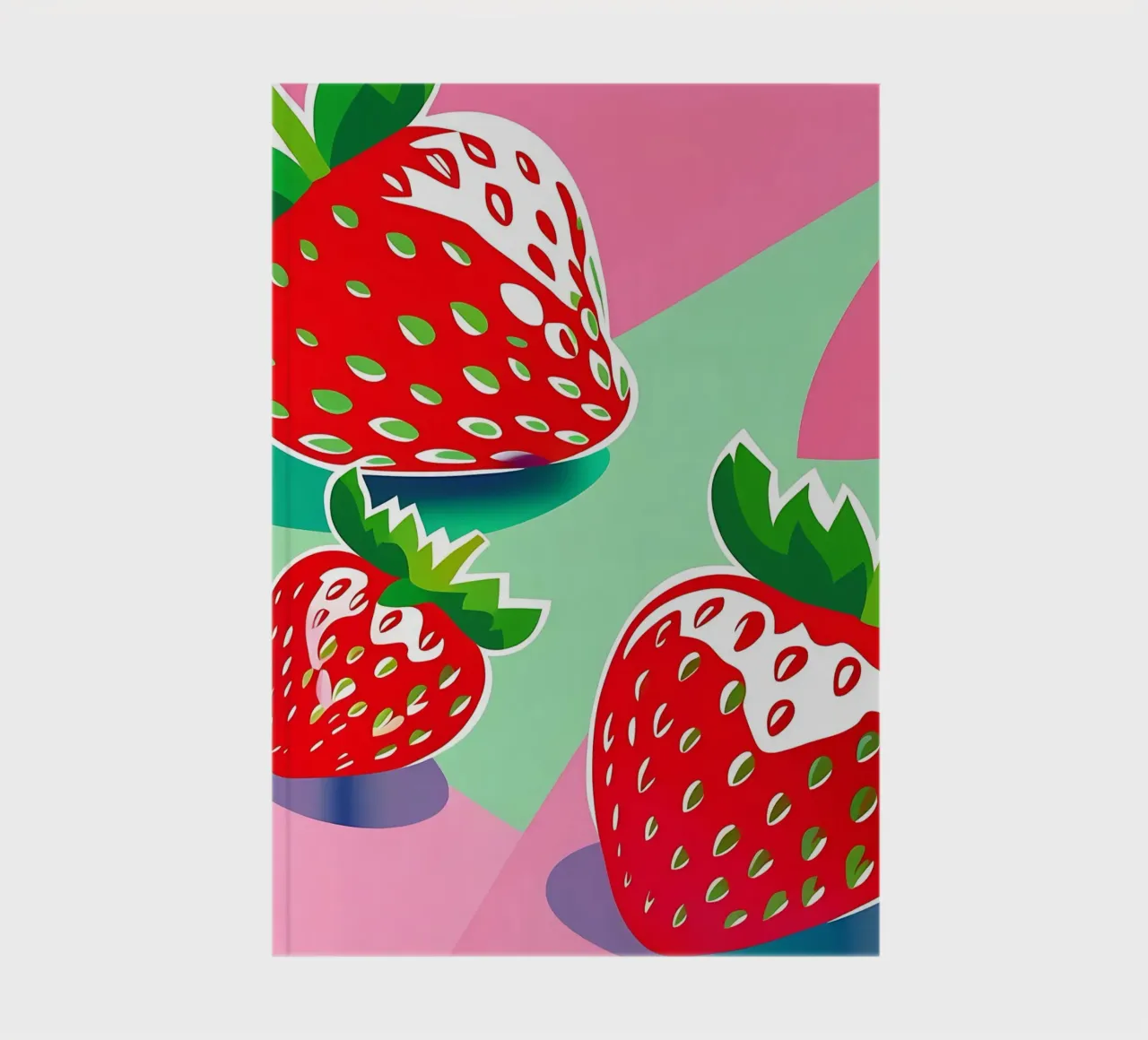 Strawberries_style_A_4 notebook by Pink- und LoveArt by LK