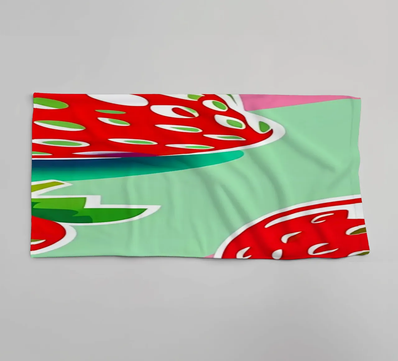 Fragole_stile_A_4 asciugamano da bagno da Pink- und LoveArt by LK