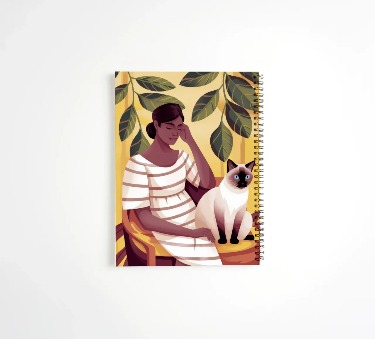 Feline Companion Tranquility spiral notebook by Lumina Vision
