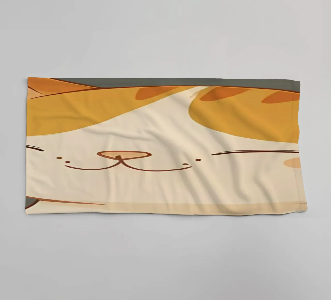 Cute Cartoon Cat Coffee towel by Bartosz Powalka