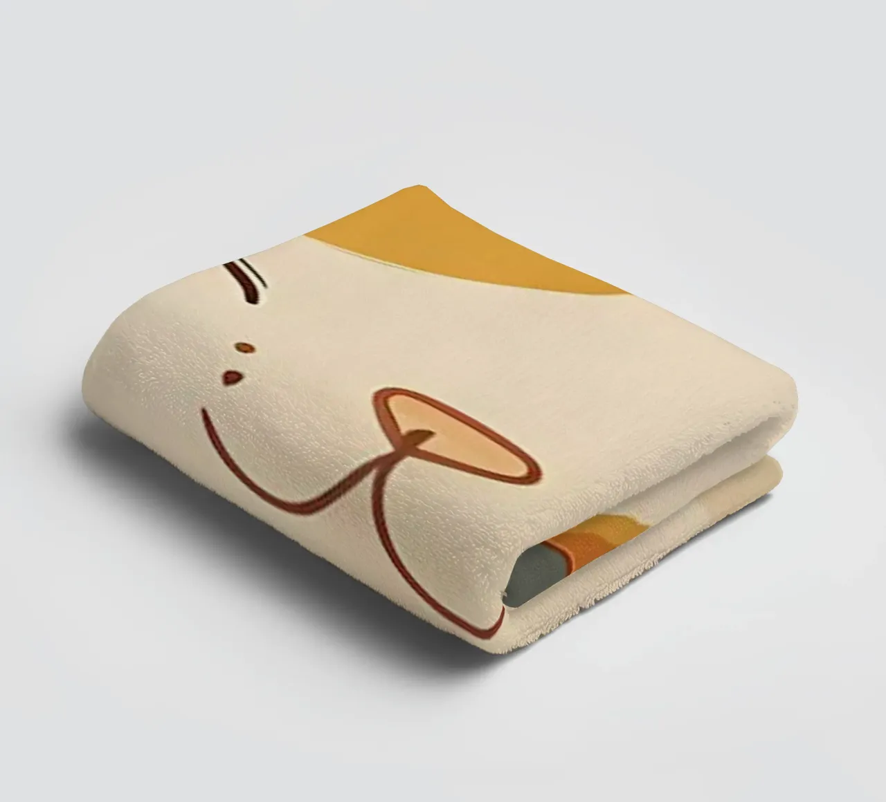Cute Cartoon Cat Coffee towel by Bartosz Powalka