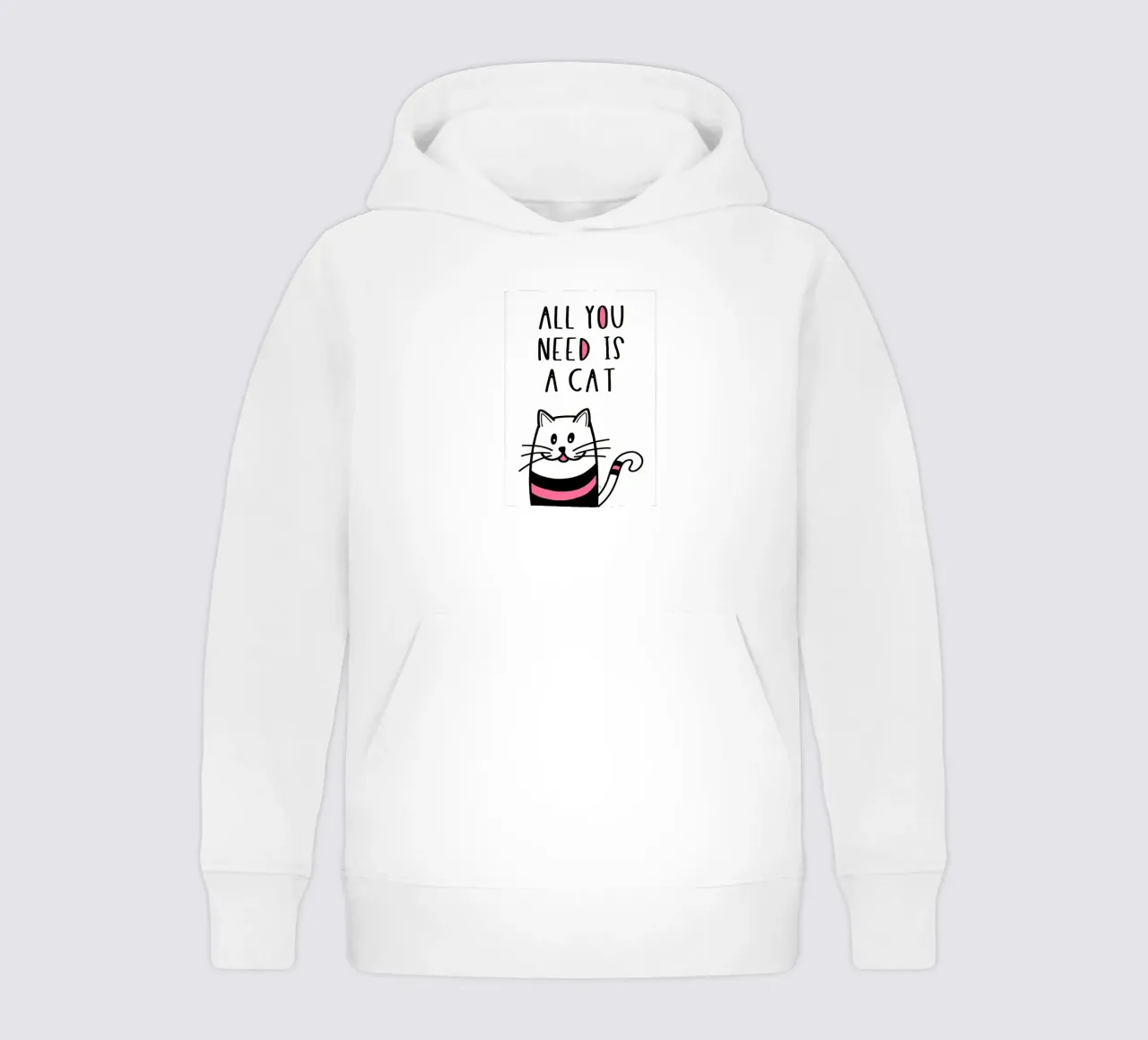 Cat Lover Quote kids hoodie by Bartosz Powalka