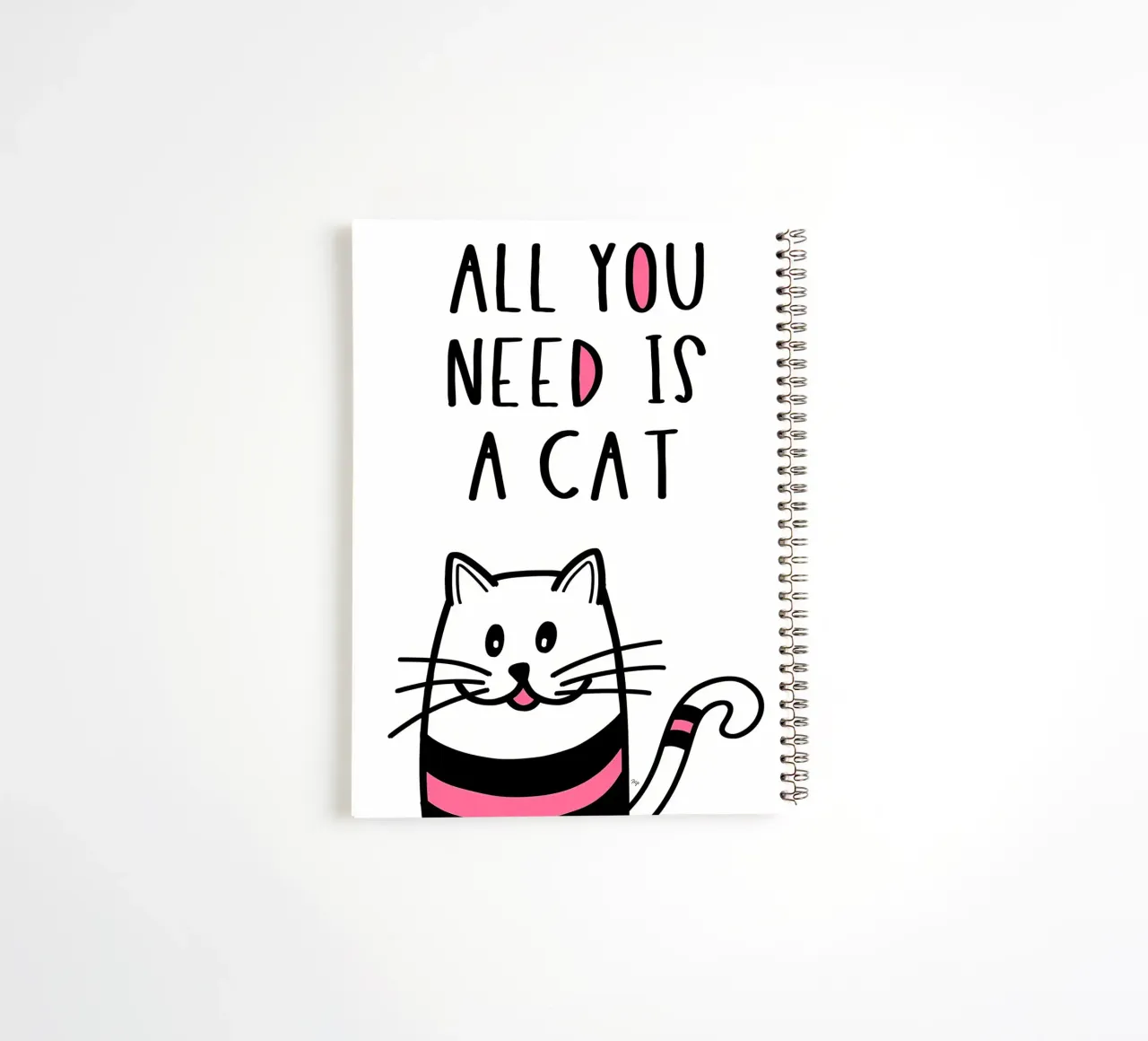 Cat Lover Quote spiral notebook by Bartosz Powalka