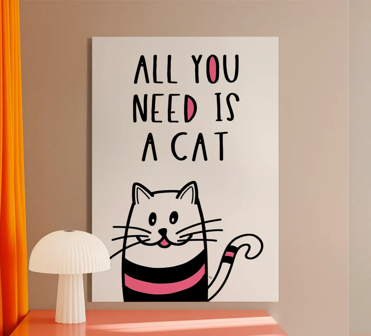 Cat Lover Quote acrylic glass by Bartosz Powalka