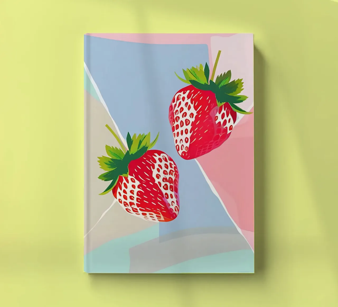 Strawberries_style_A_5 notebook by Pink- und LoveArt by LK