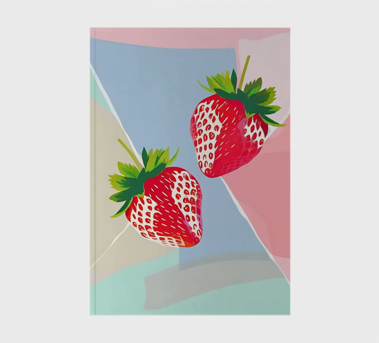Strawberries_style_A_5 notebook by Pink- und LoveArt by LK