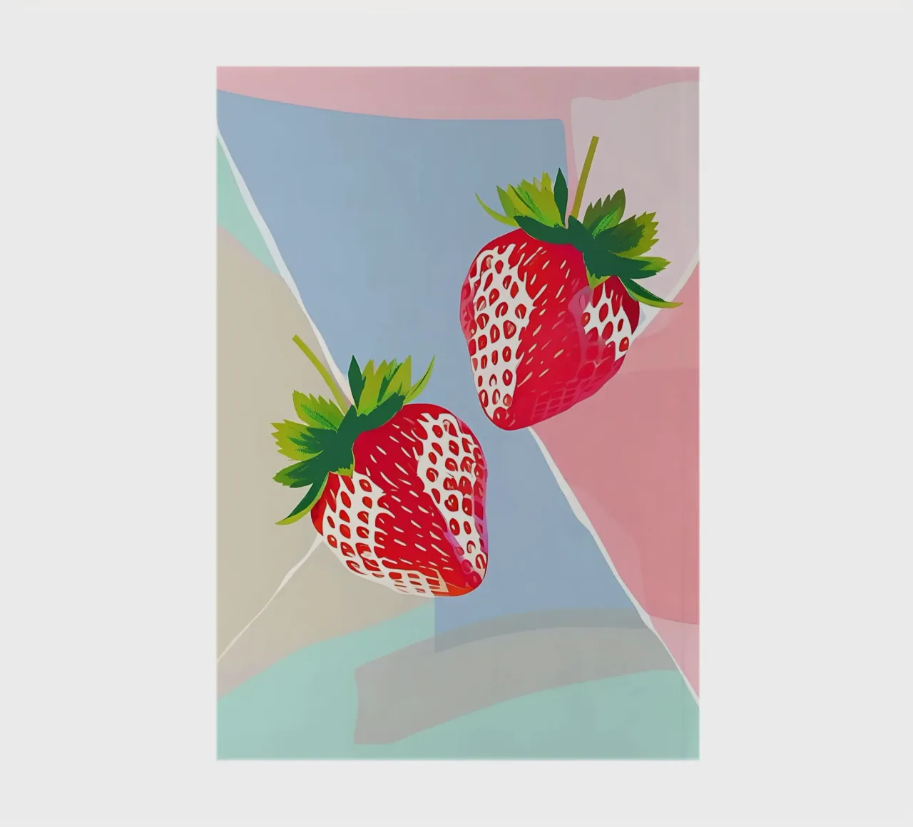 Strawberries_style_A_5 notebook by Pink- und LoveArt by LK