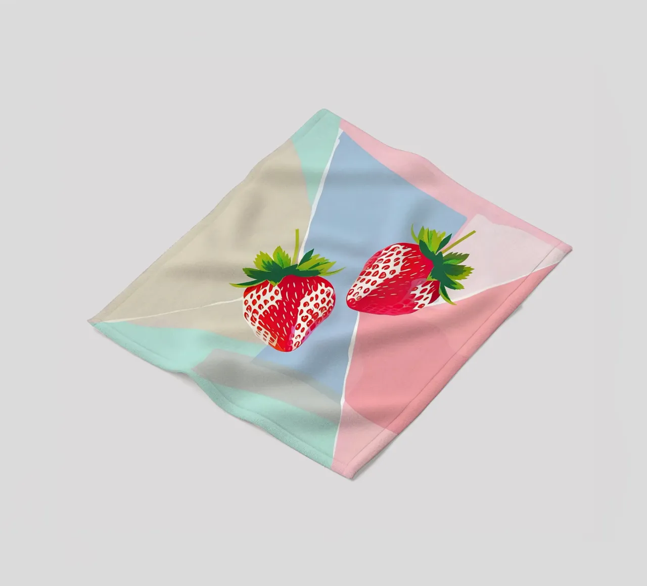 Fragole_stile_A_5 coperta in pile da Pink- und LoveArt by LK