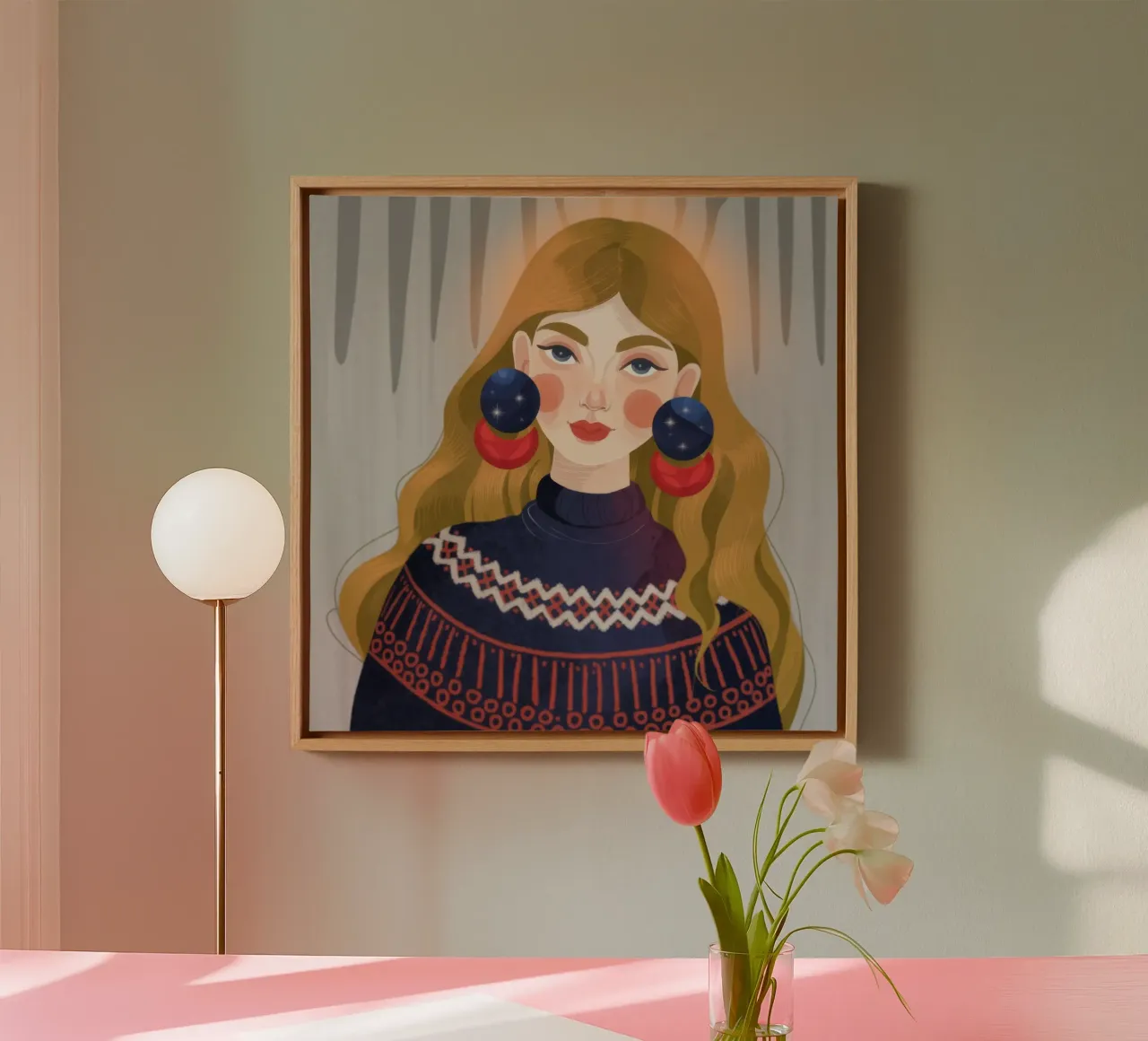 Nordic Elegance Portrait canvas by Lumina Vision