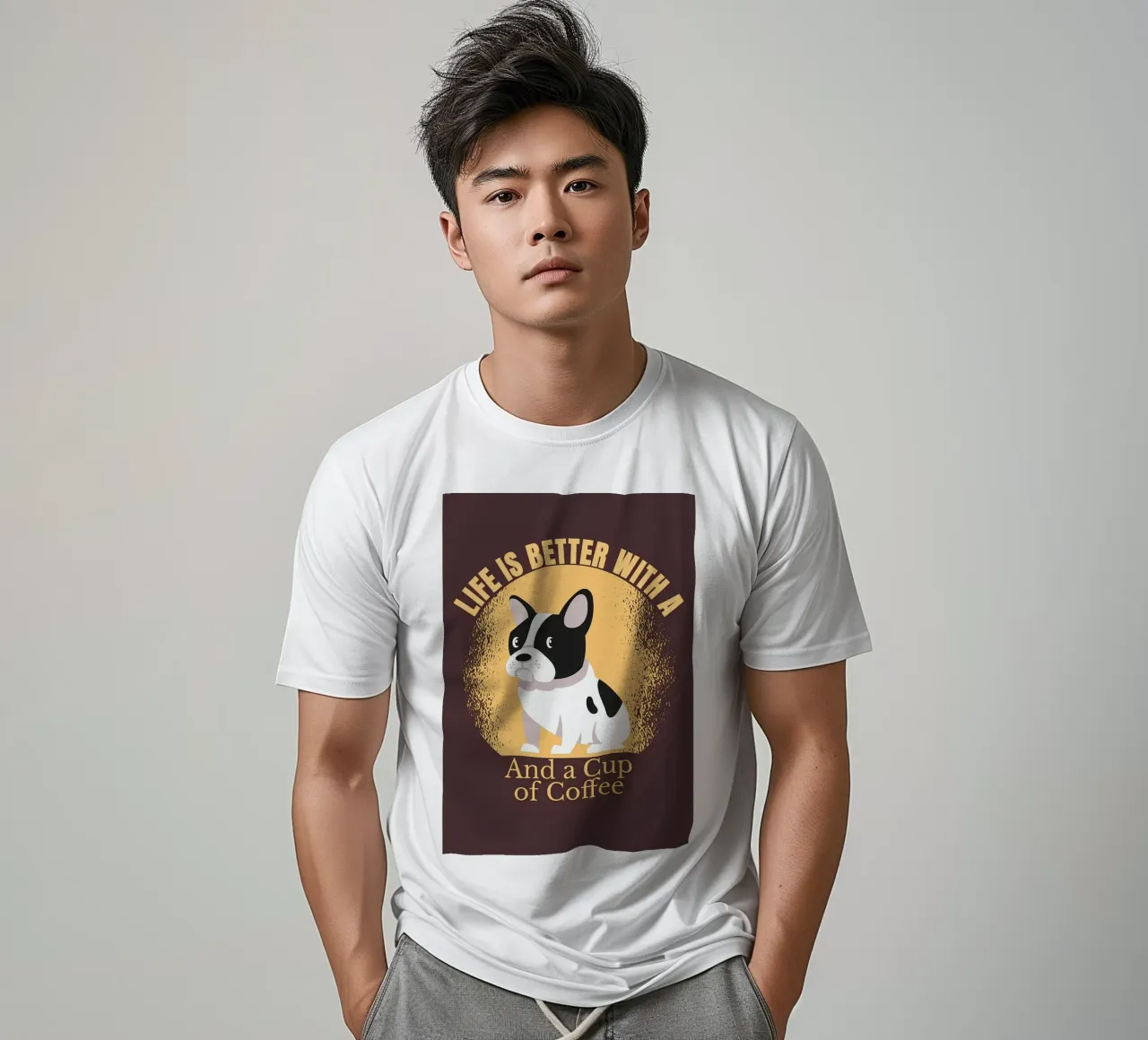 VITA DA FRENCHIE E CAFFÈ t-shirt da Bartosz Powalka