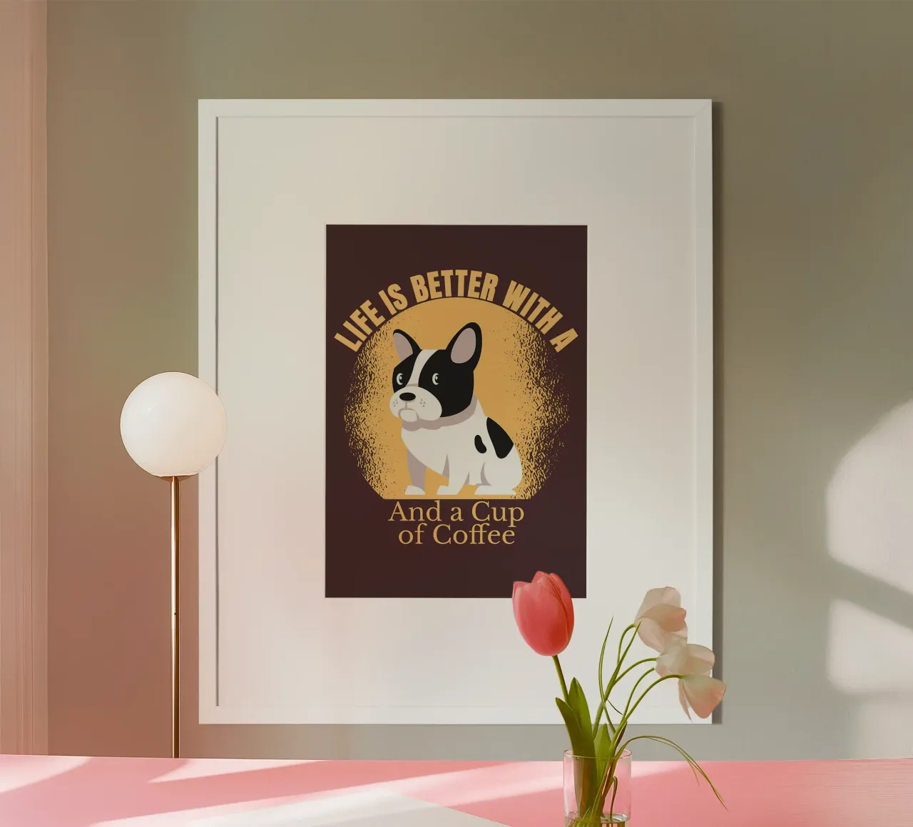 FRENCHIE UND KAFFEE LEBEN Hahnemühle von Bartosz Powalka