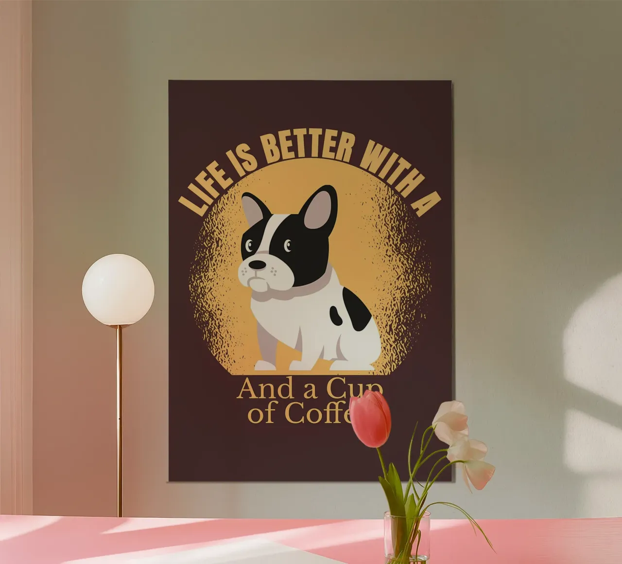 FRENCHIE UND KAFFEE LEBEN Hahnemühle von Bartosz Powalka