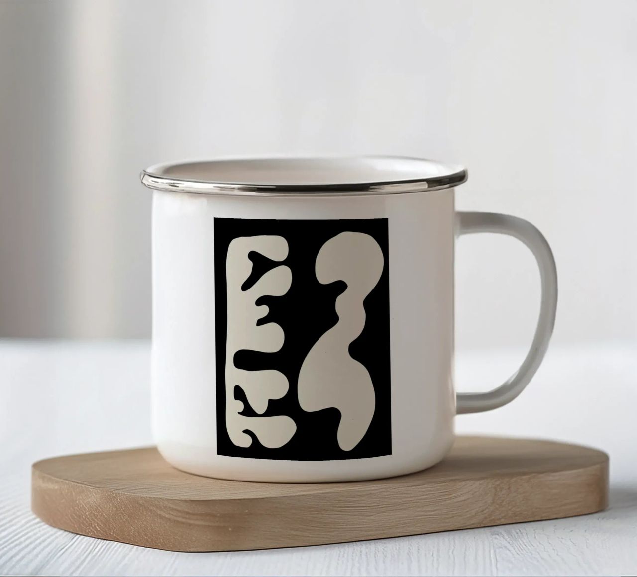 In Conversation tazza in smalto da Graphite