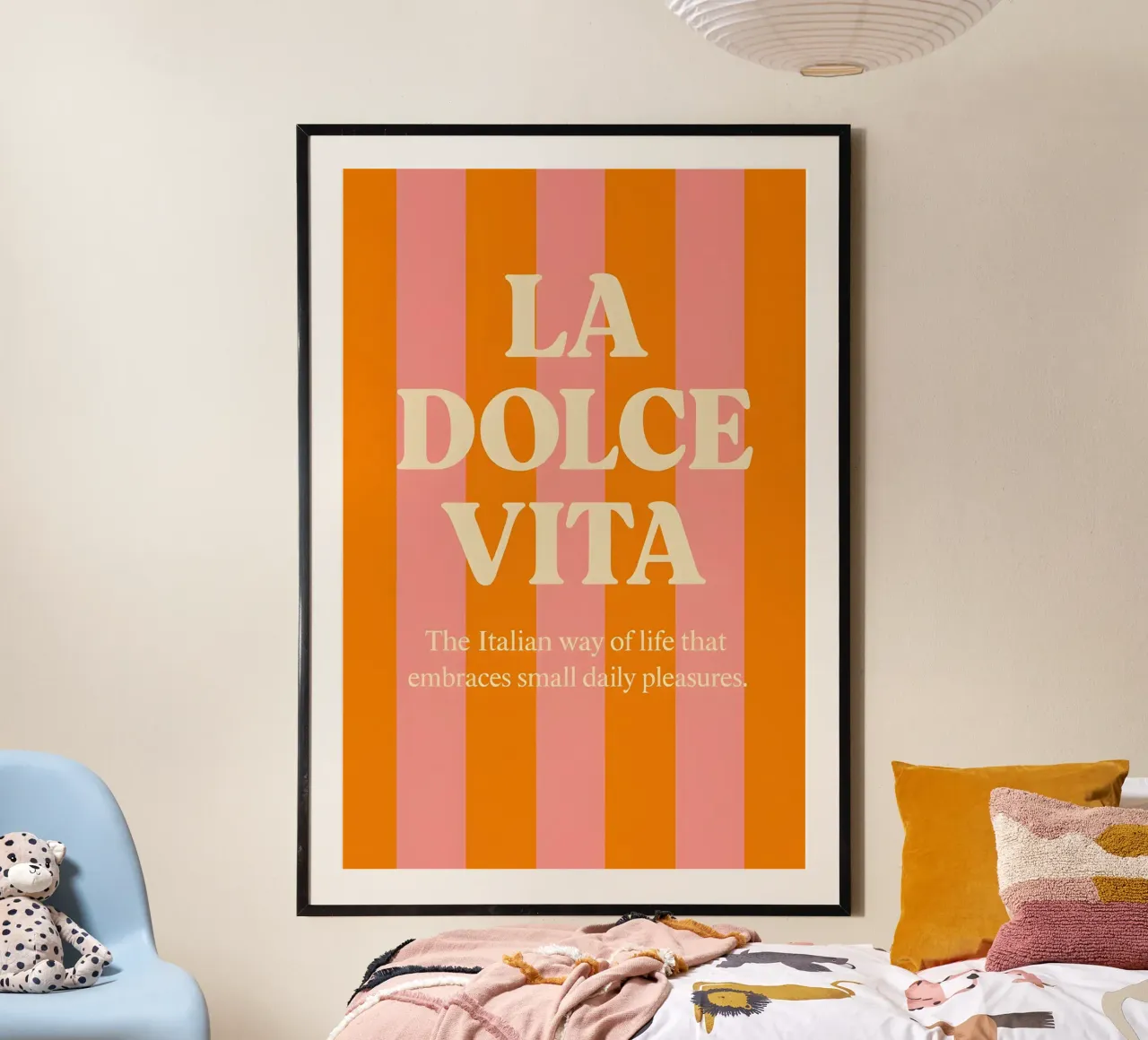 La Dolce Vita - The sweet life poster with plastic frame by Grande Bellezza