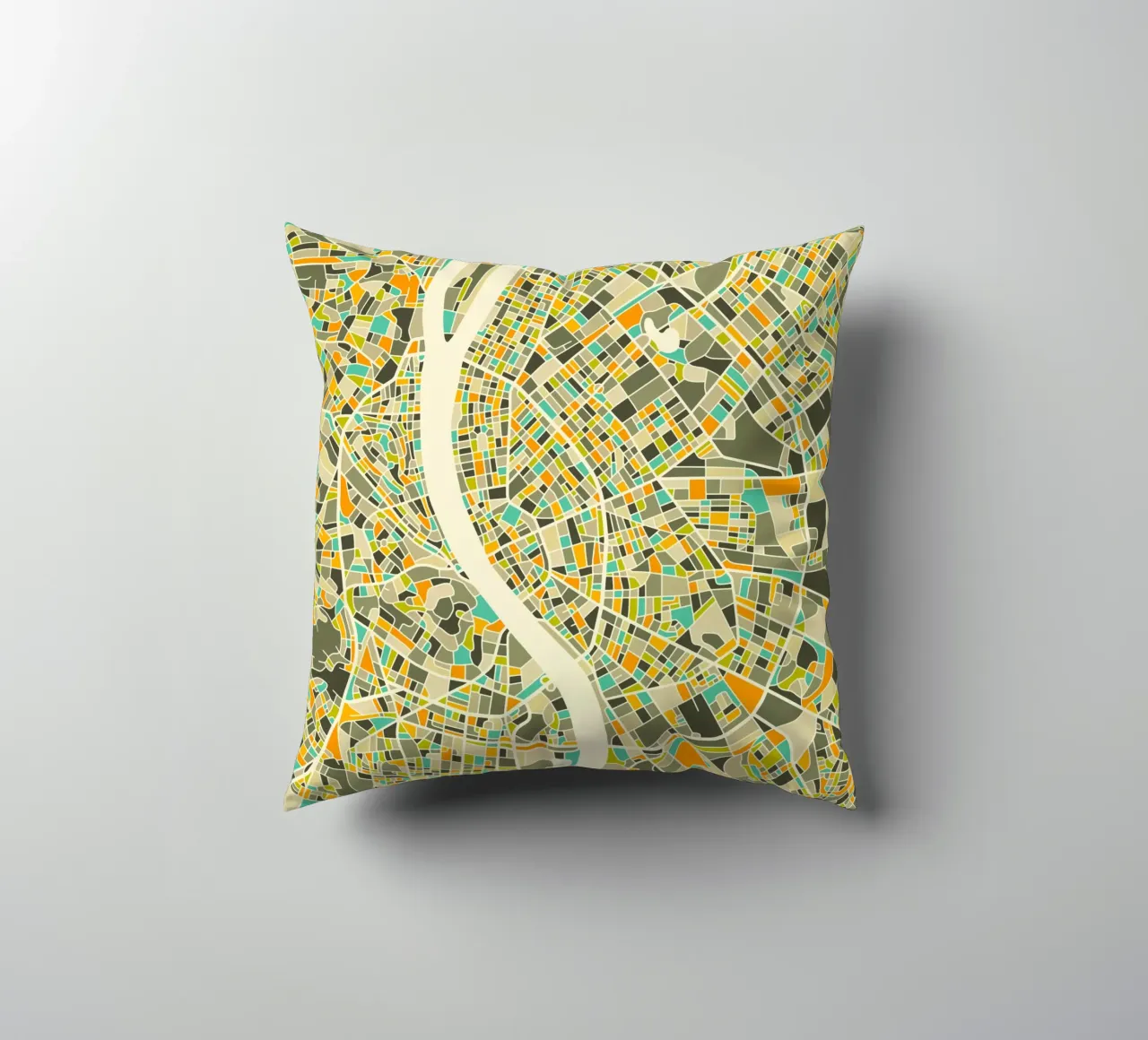 Budapest Map cuscino da Jazzberry Blue