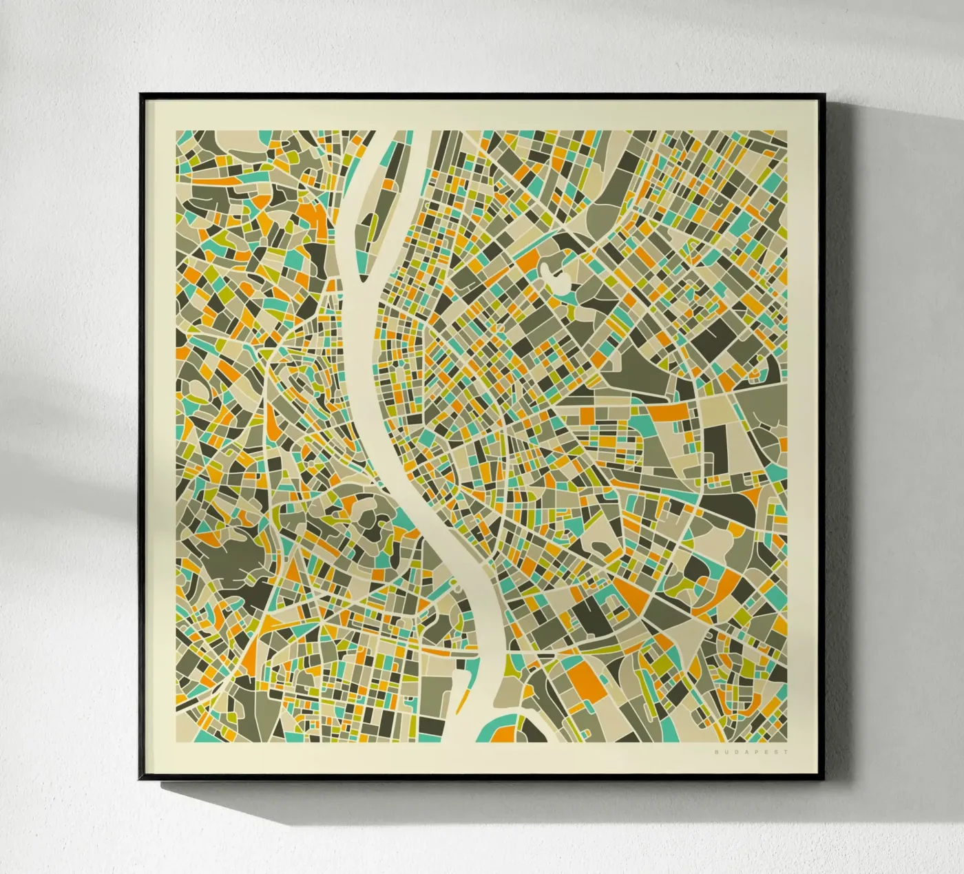 Budapest Map plexiglass da Jazzberry Blue