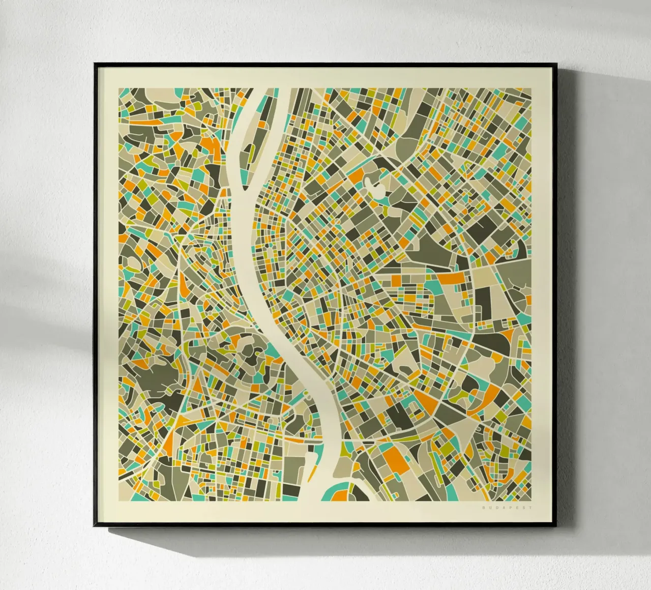 Budapest Map plexiglass da Jazzberry Blue