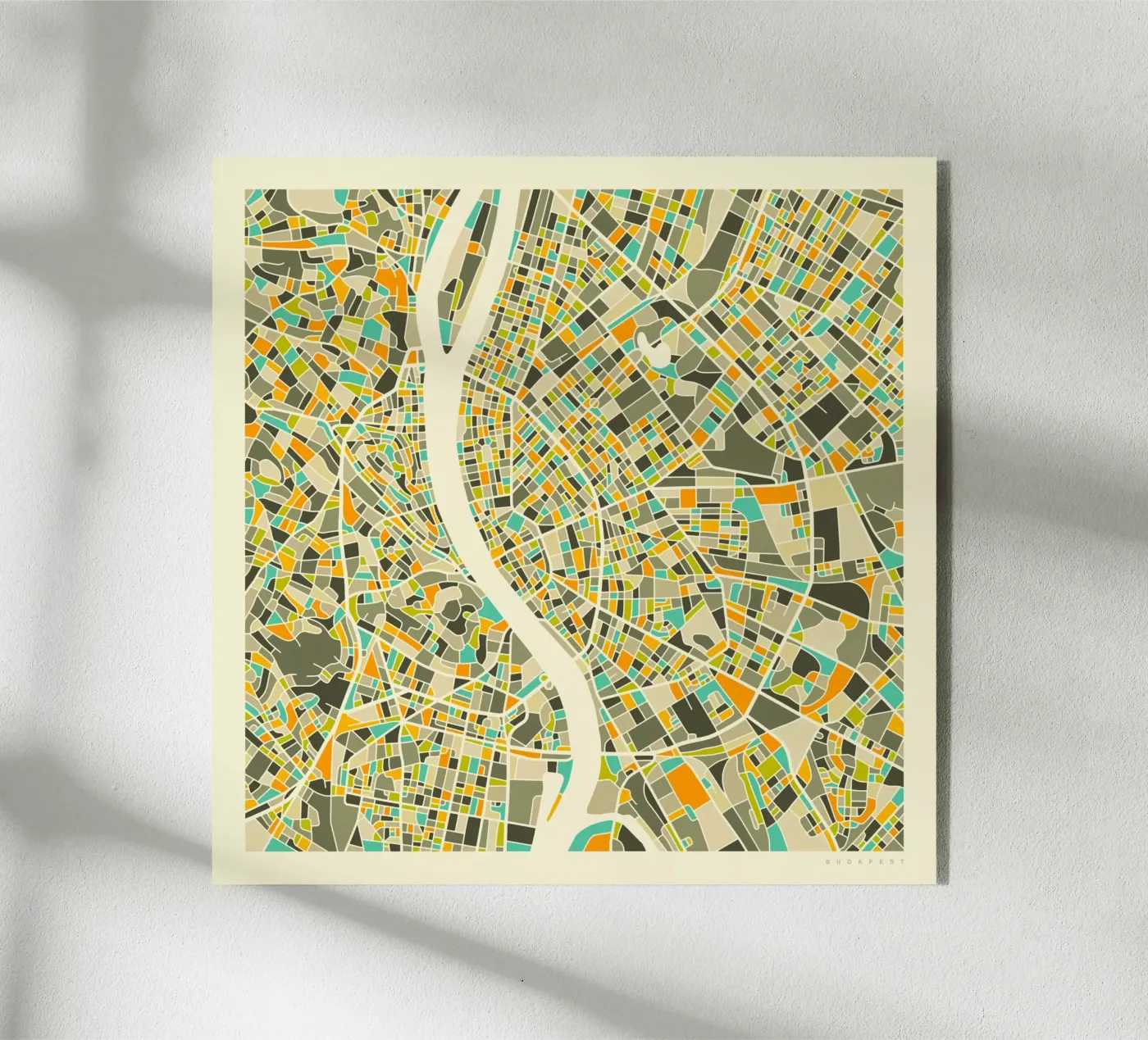 Budapest Map plexiglass da Jazzberry Blue