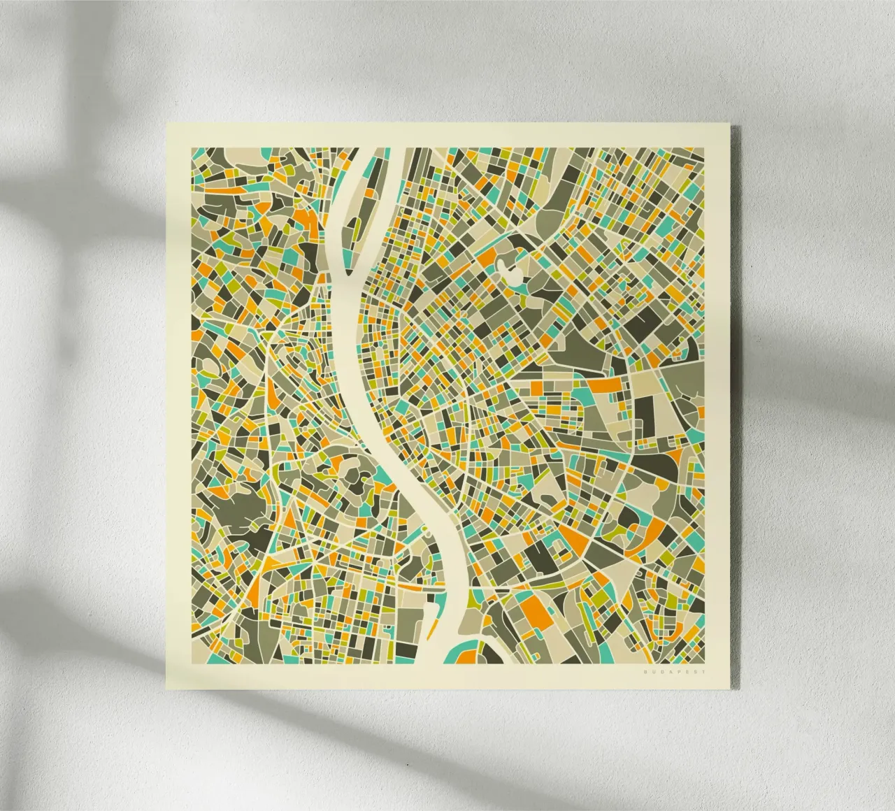 Budapest Map plexiglass da Jazzberry Blue