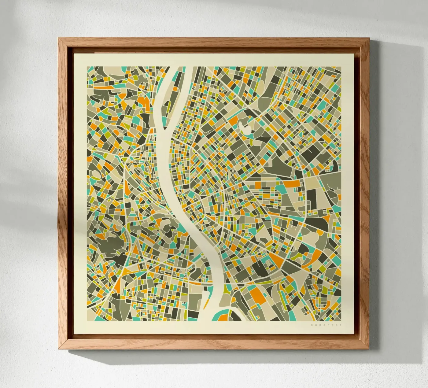 Budapest Map pannello forex da Jazzberry Blue