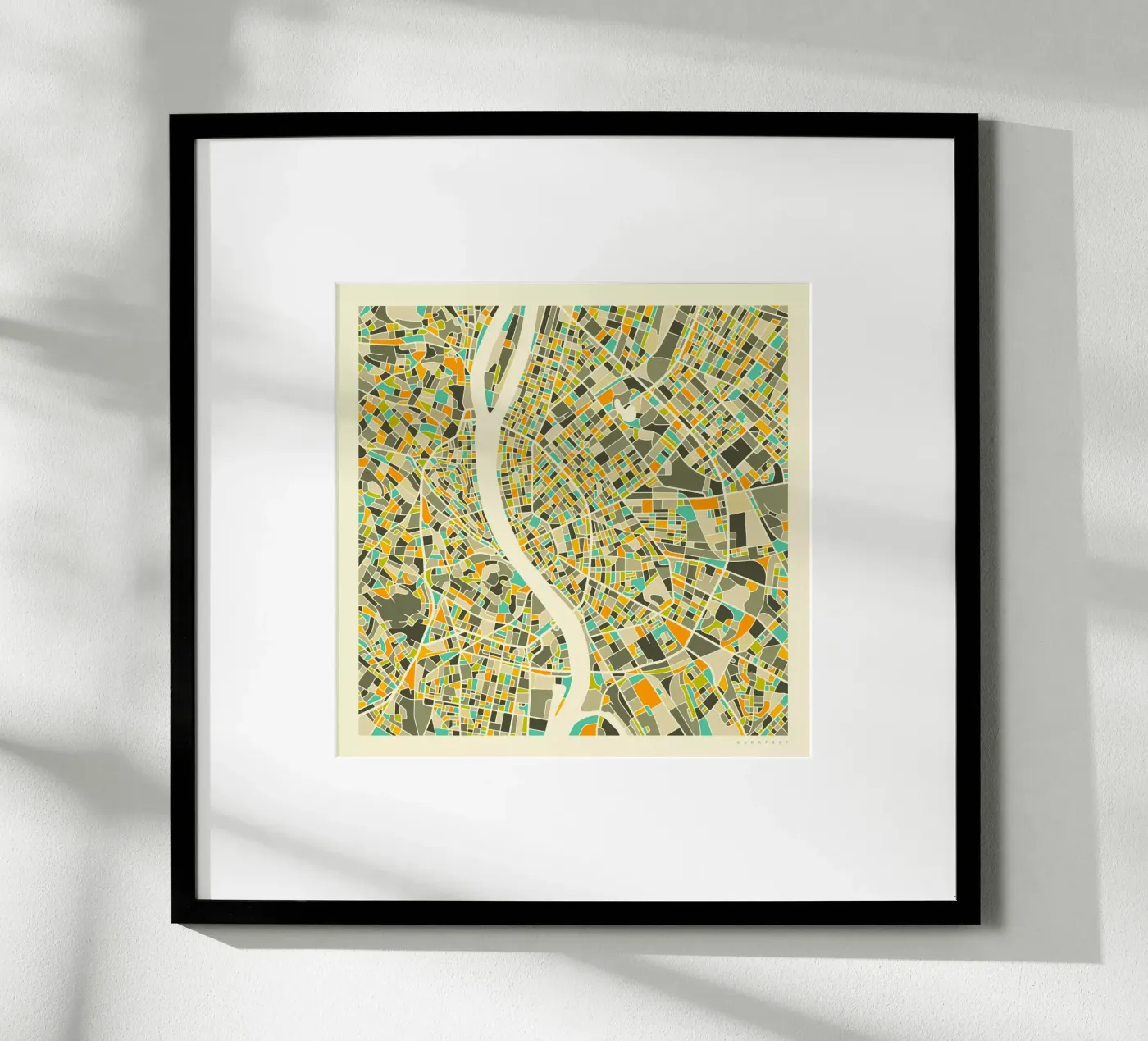 Budapest Map Poster von Jazzberry Blue