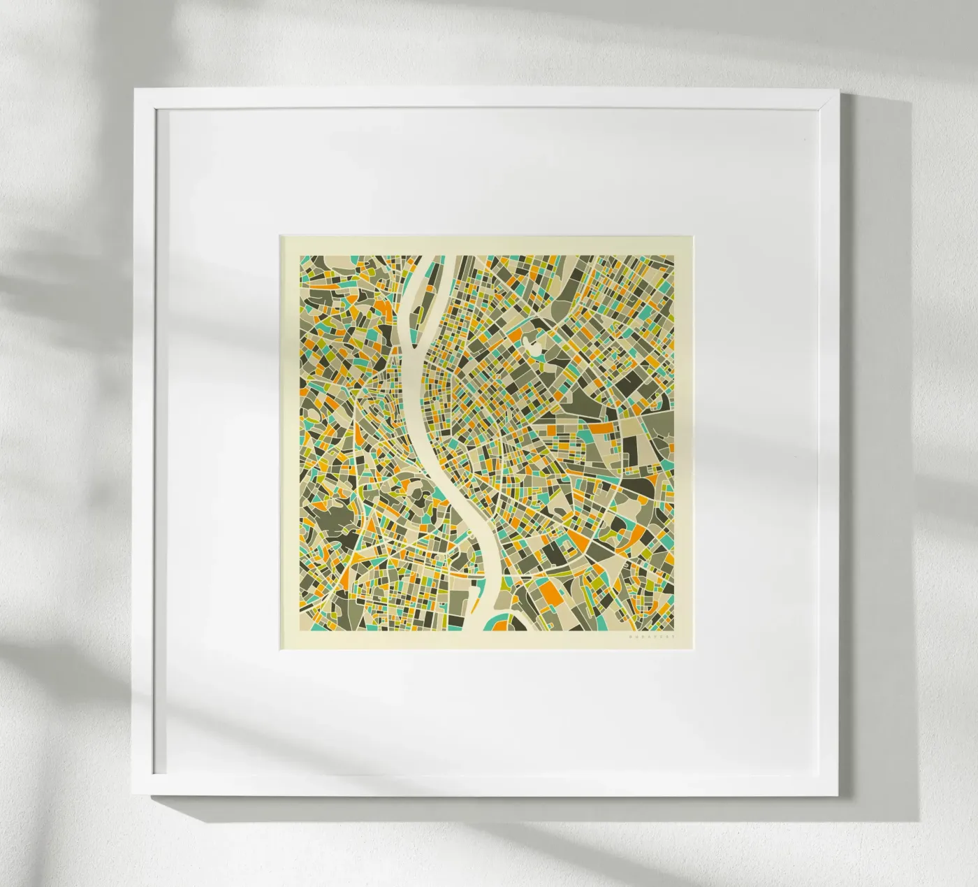 Budapest Map Poster von Jazzberry Blue