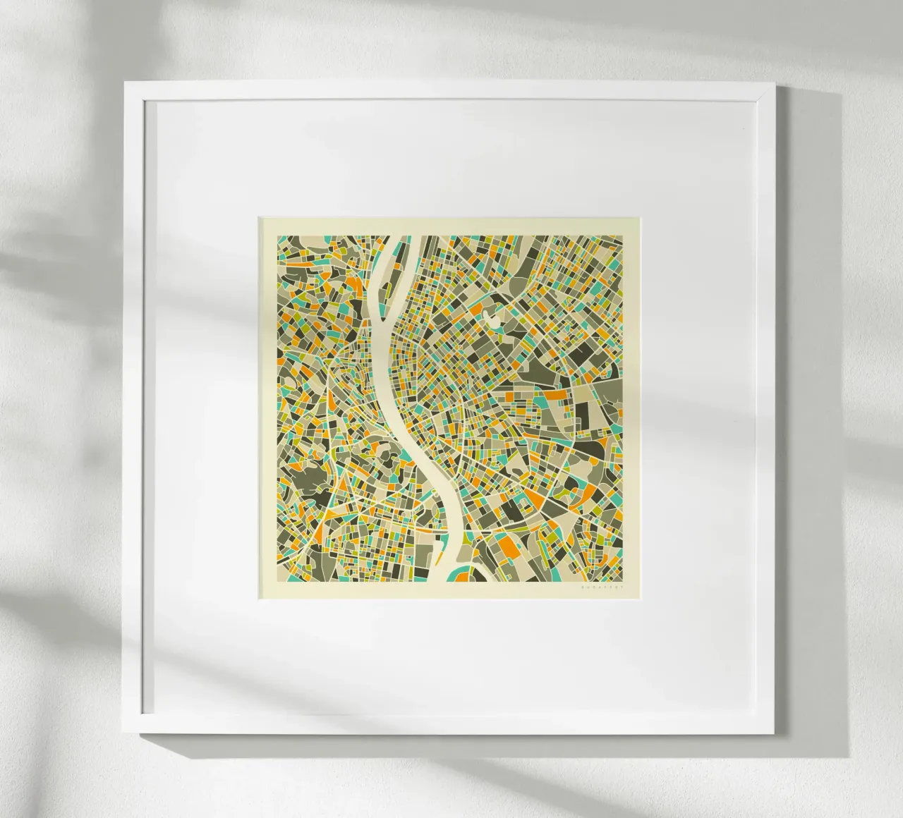 Budapest Map poster da Jazzberry Blue