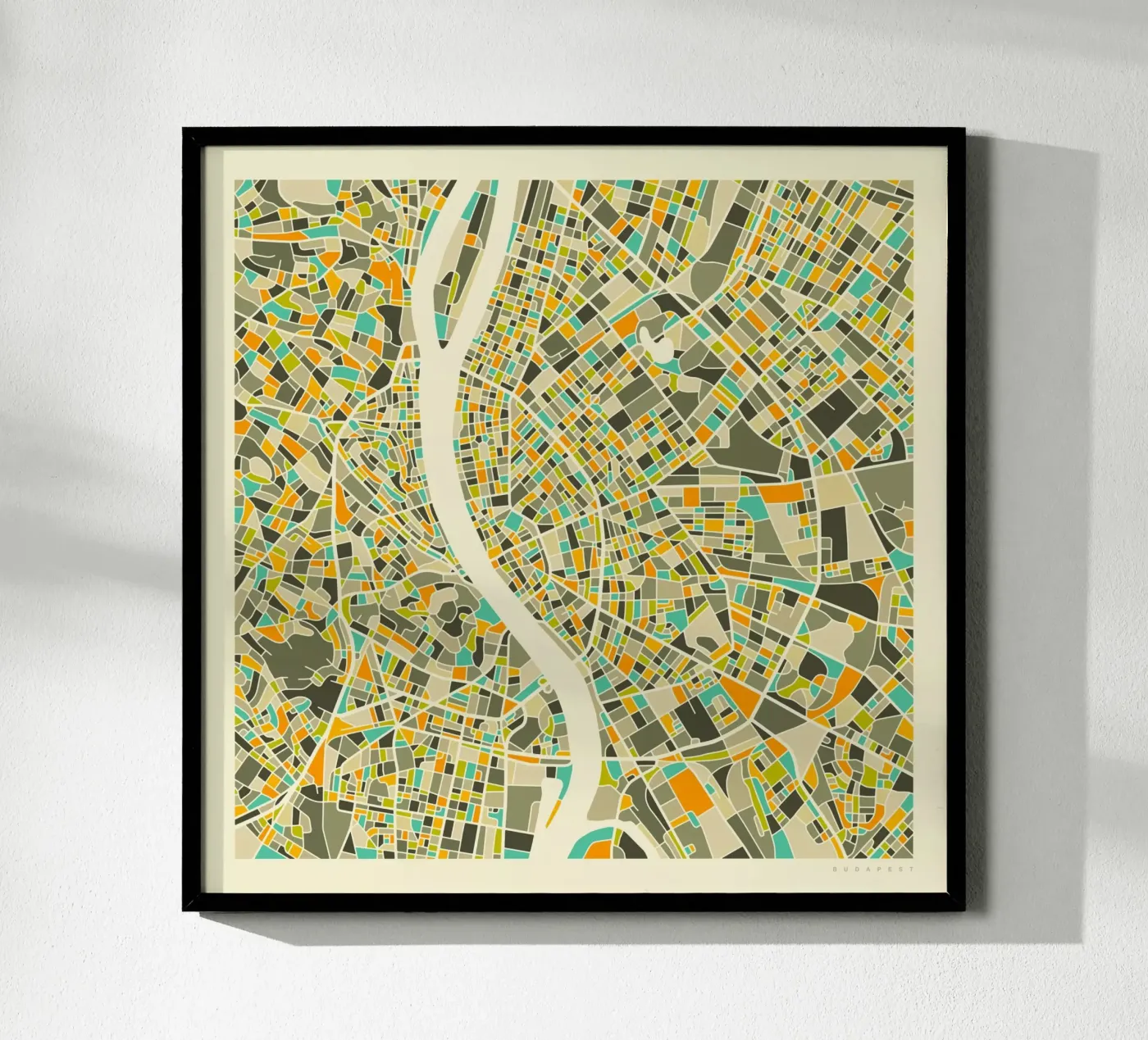 Budapest Map Poster von Jazzberry Blue