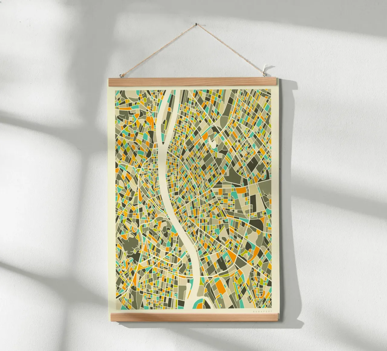 Budapest Map carta hahnemühle da Jazzberry Blue