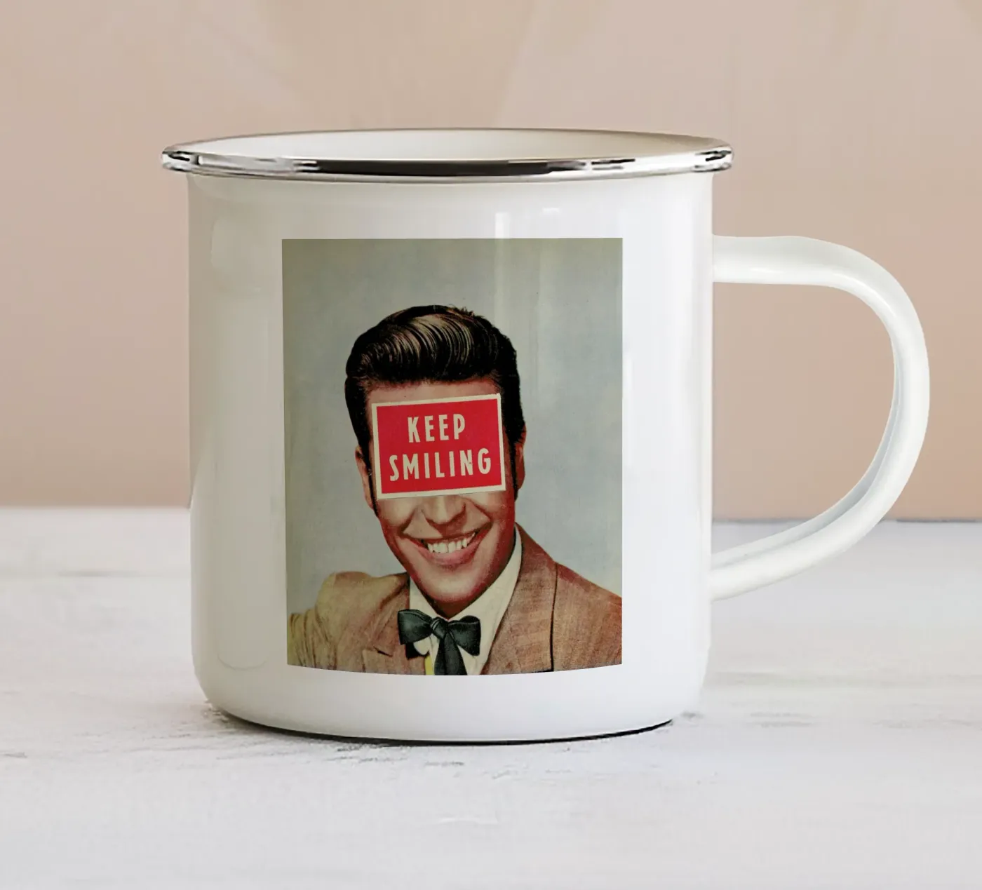 Solid Advice Emaille Tasse von Sammy Slabbinck