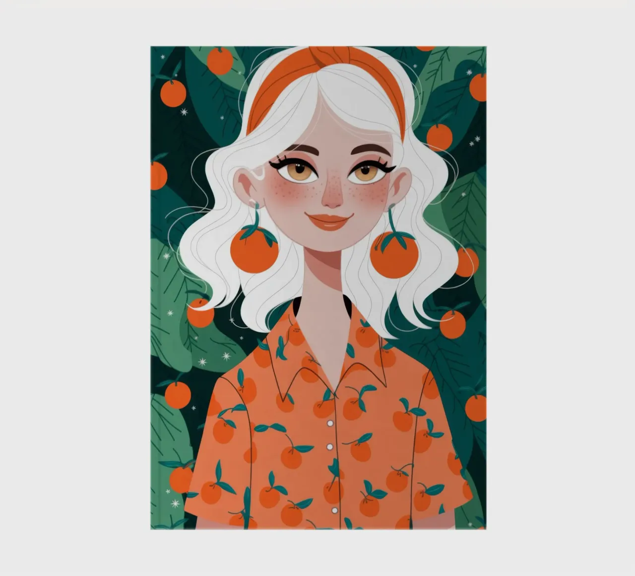 Citrus Delight Portrait notebook by Lumina Vision
