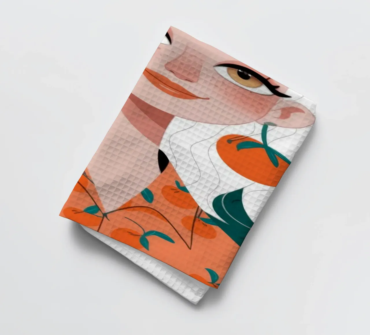 Citrus Delight Portrait tea towel by Lumina Vision