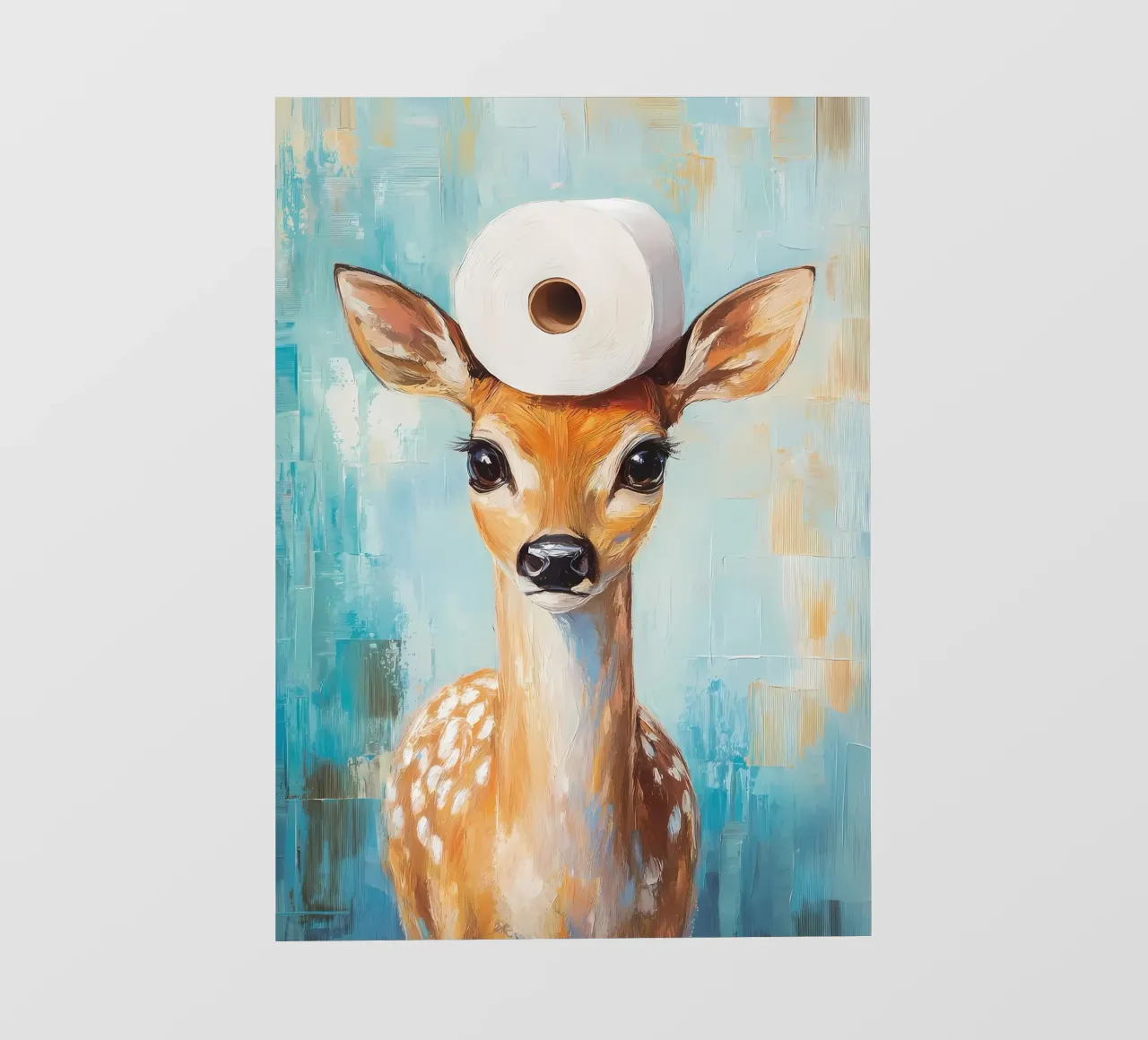 Deer with Toilet Paper Hat photo wallpaper by Adrian Patel