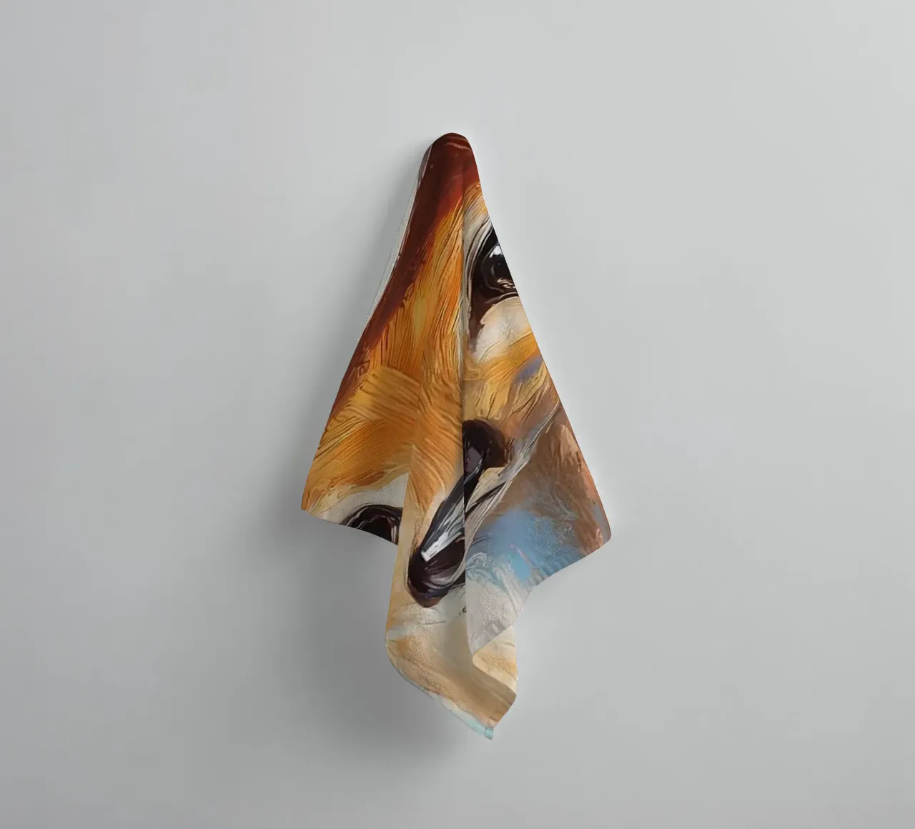 Hirsch mit Toilettenpapierhut Handtuch von Adrian Patel