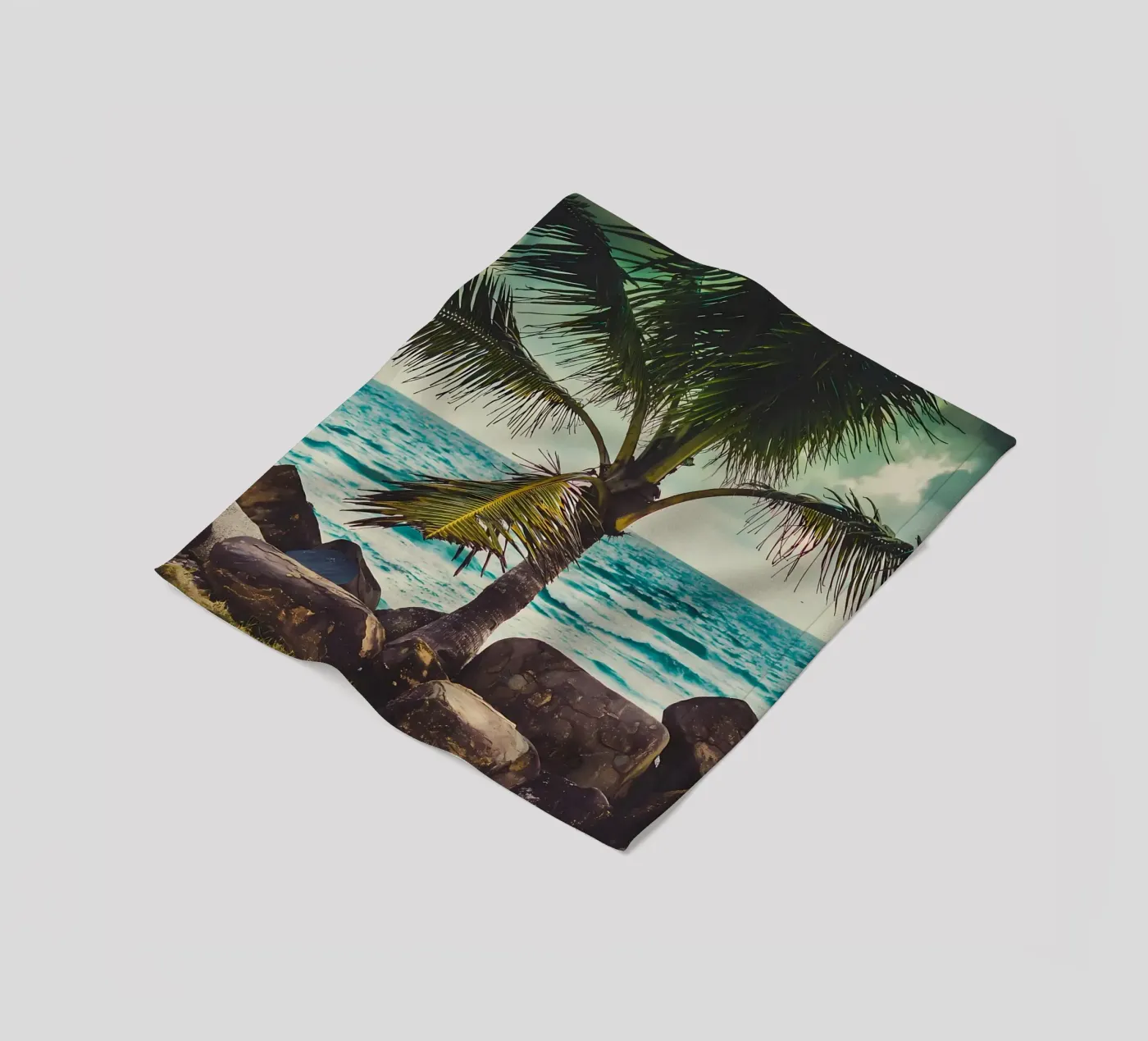 Palmboom fleecedeken van Matthew Katz