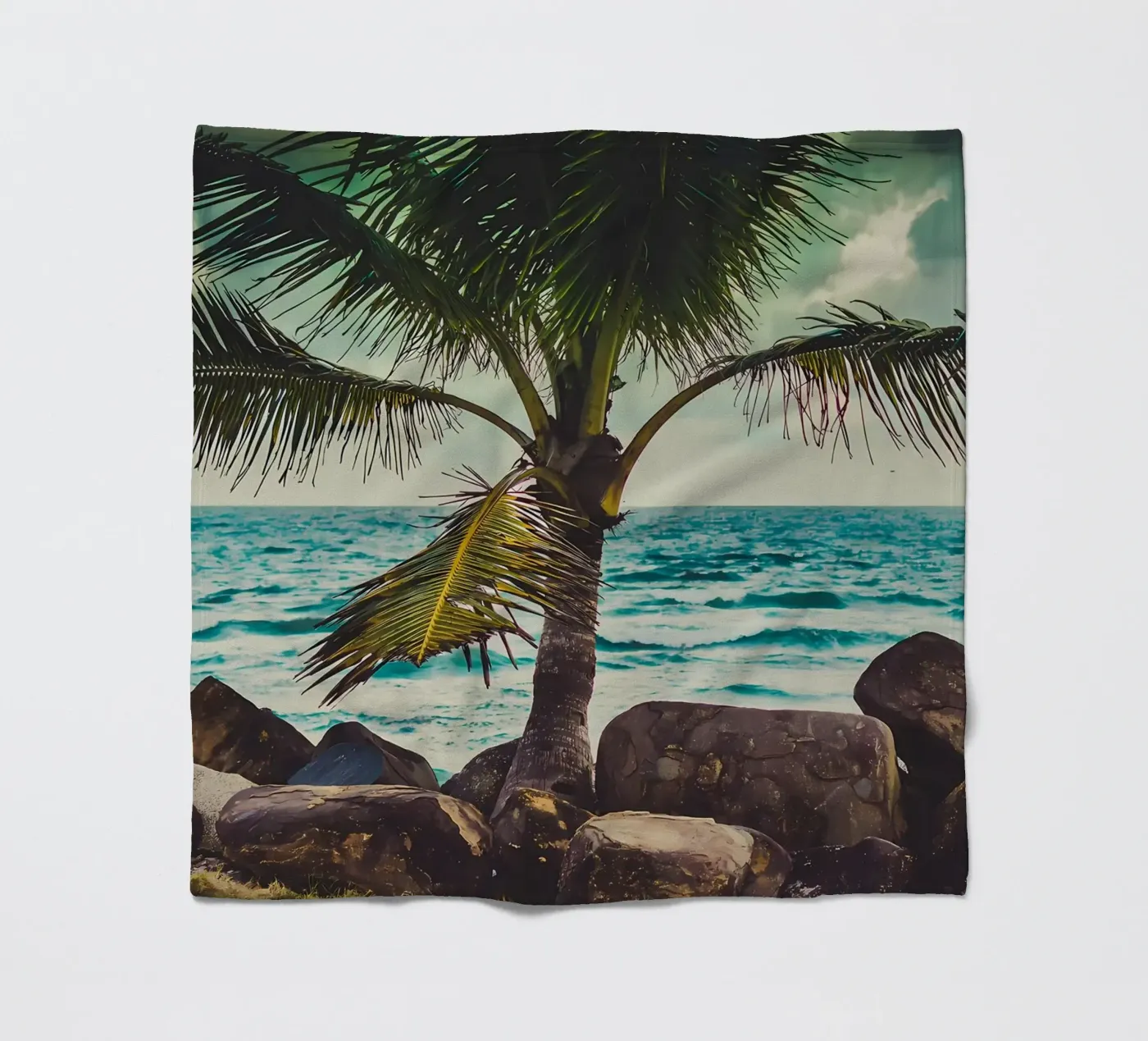 Palmboom fleecedeken van Matthew Katz