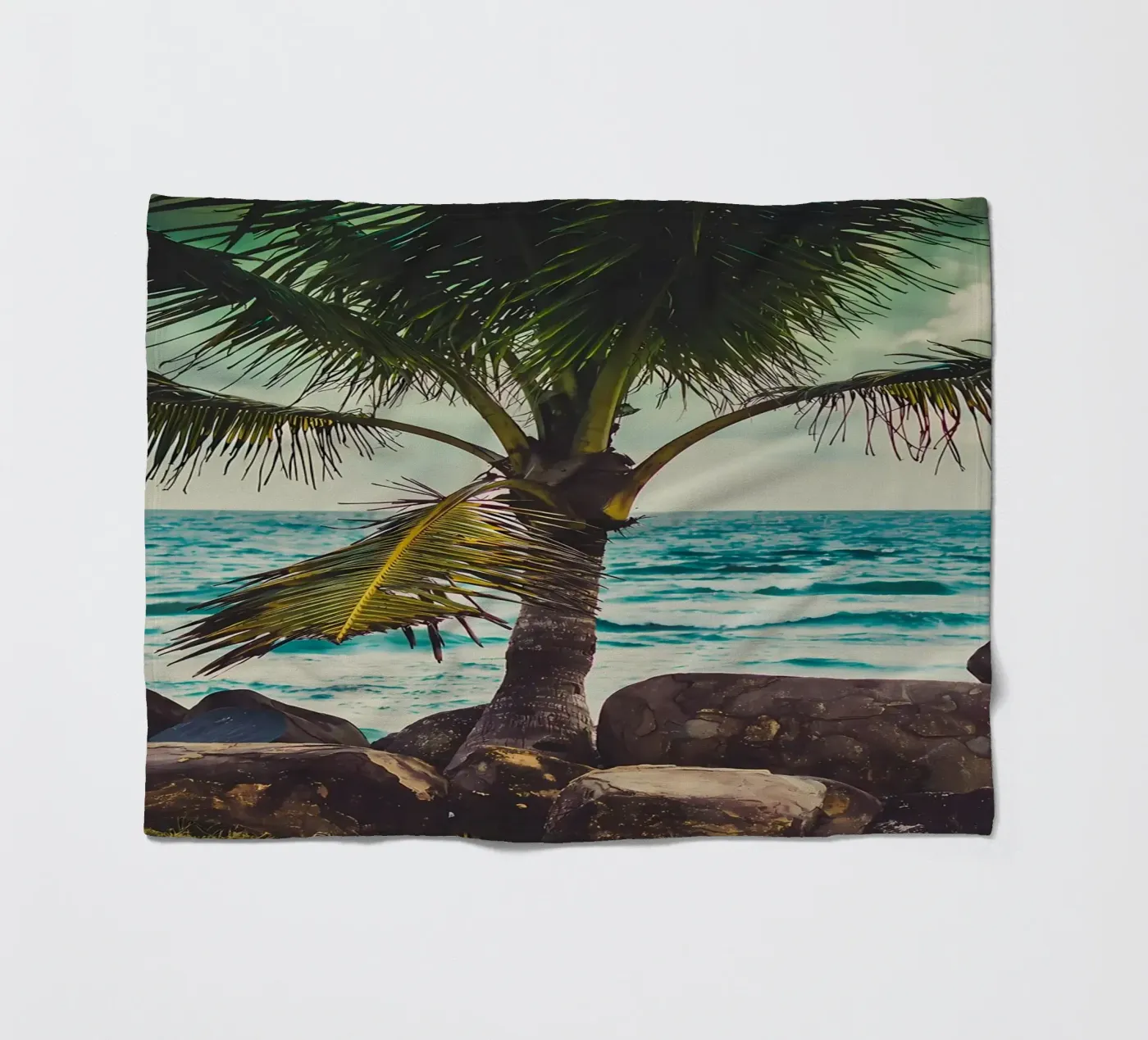 Palmboom fleecedeken van Matthew Katz
