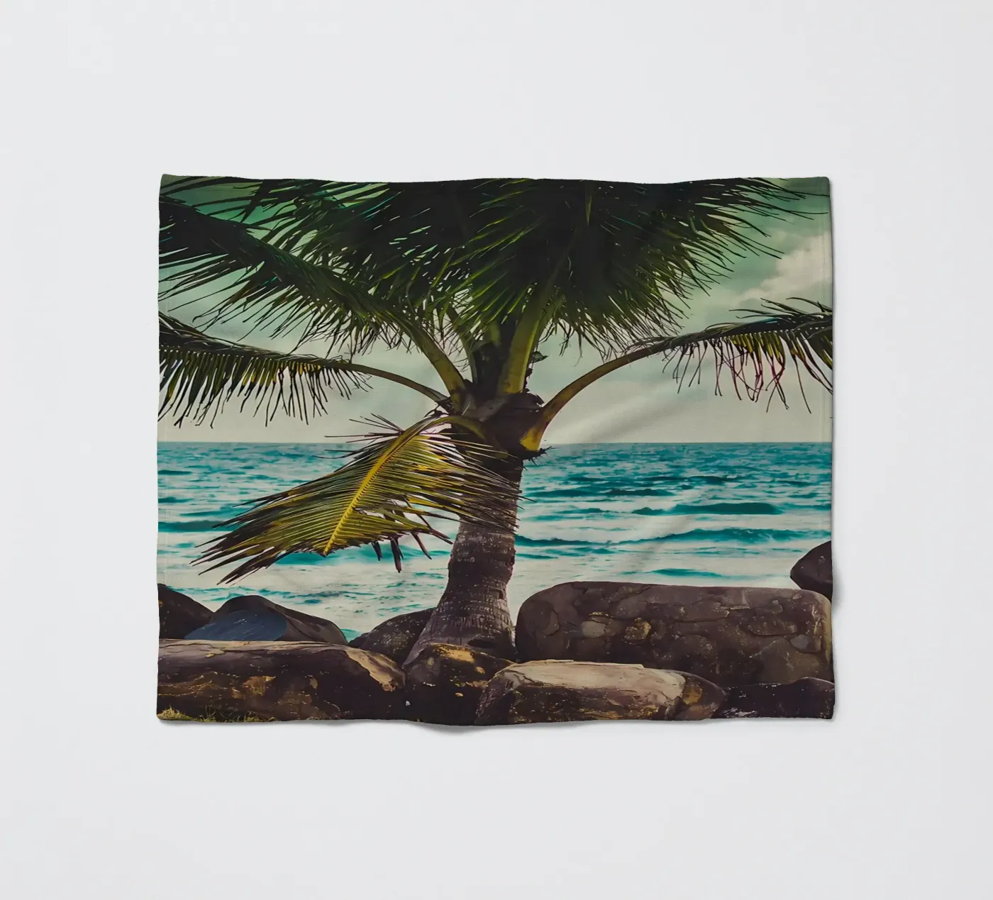 Palmboom fleecedeken van Matthew Katz