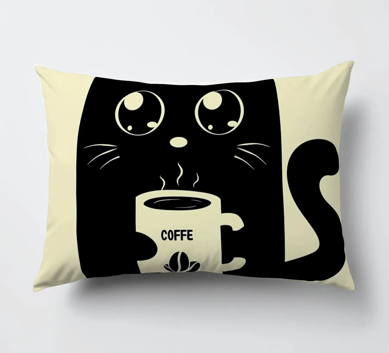 Gatto che beve caffè cuscino da Bartosz Powalka