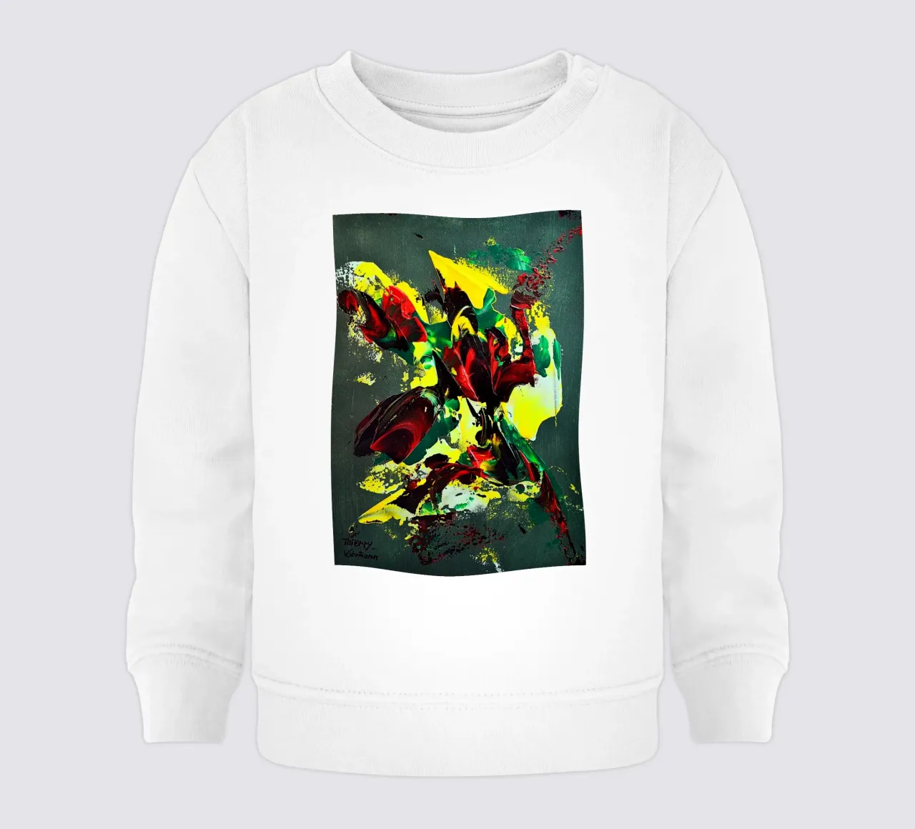 MESSAGE FROM THE HEART 7. Baby Sweatshirt von Thierry Vobmann Abstract painting
