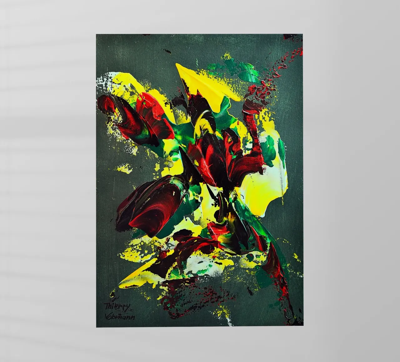 MESSAGE FROM THE HEART 7. lámina retroiluminada de Thierry Vobmann Abstract painting
